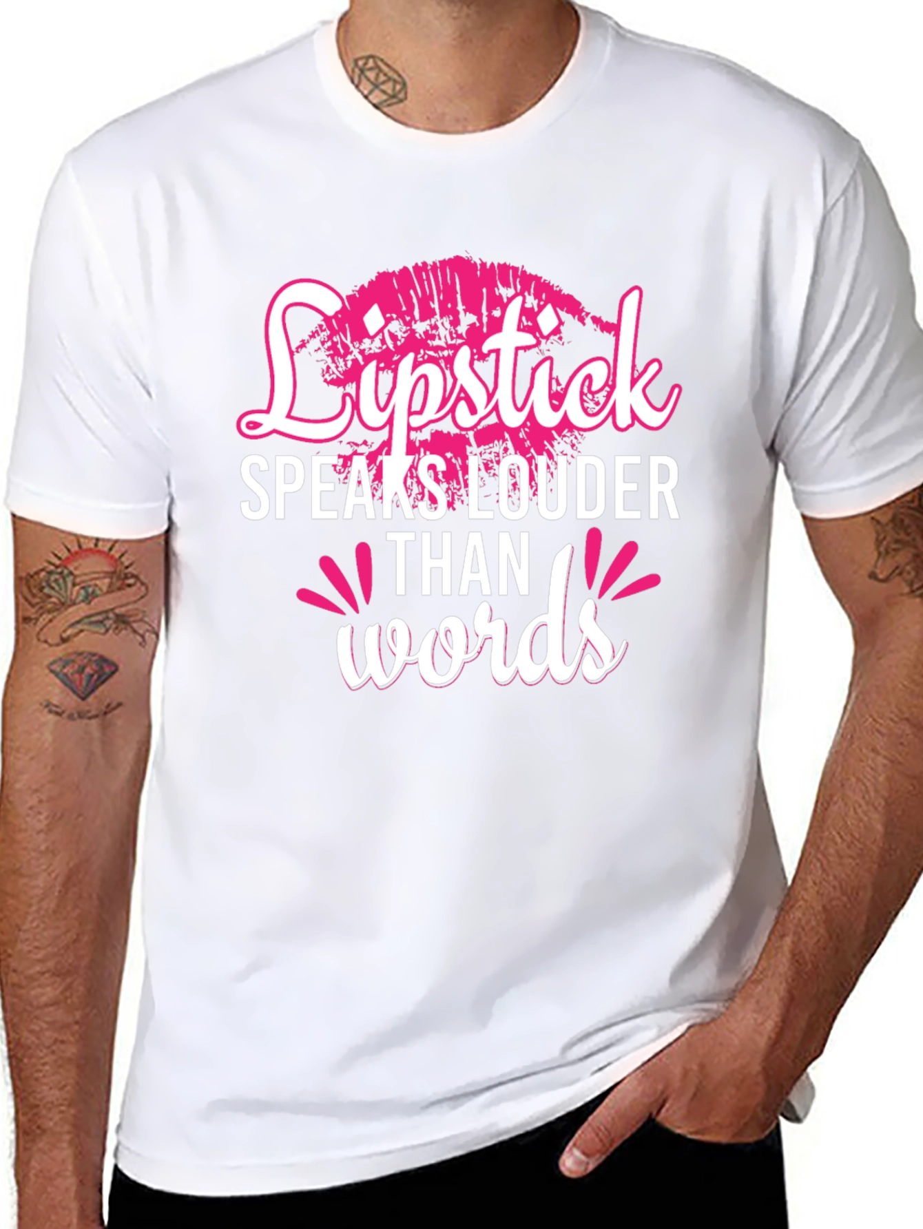 Lipstick Speaks Louder Than Words Graphic Tee