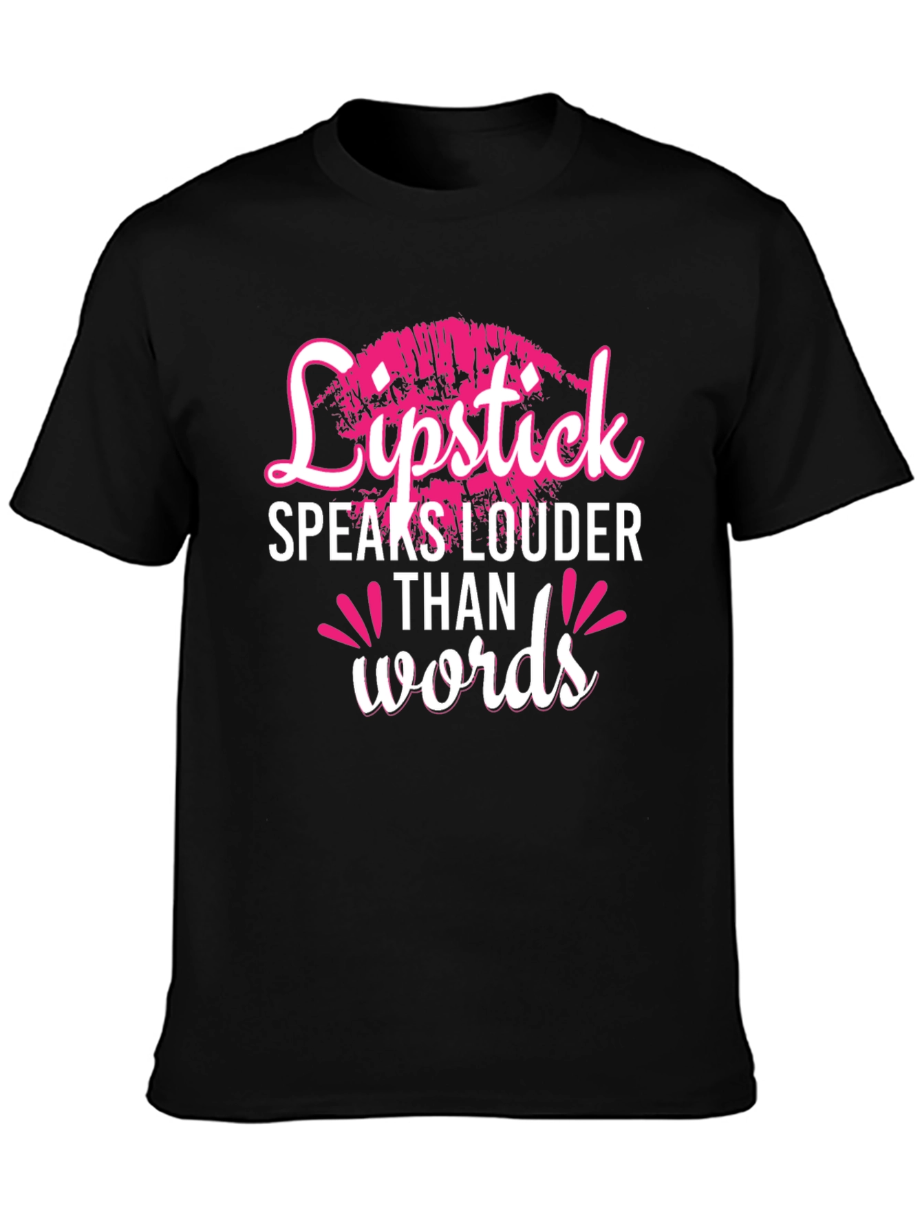 Lipstick Speaks Louder Than Words Graphic Tee