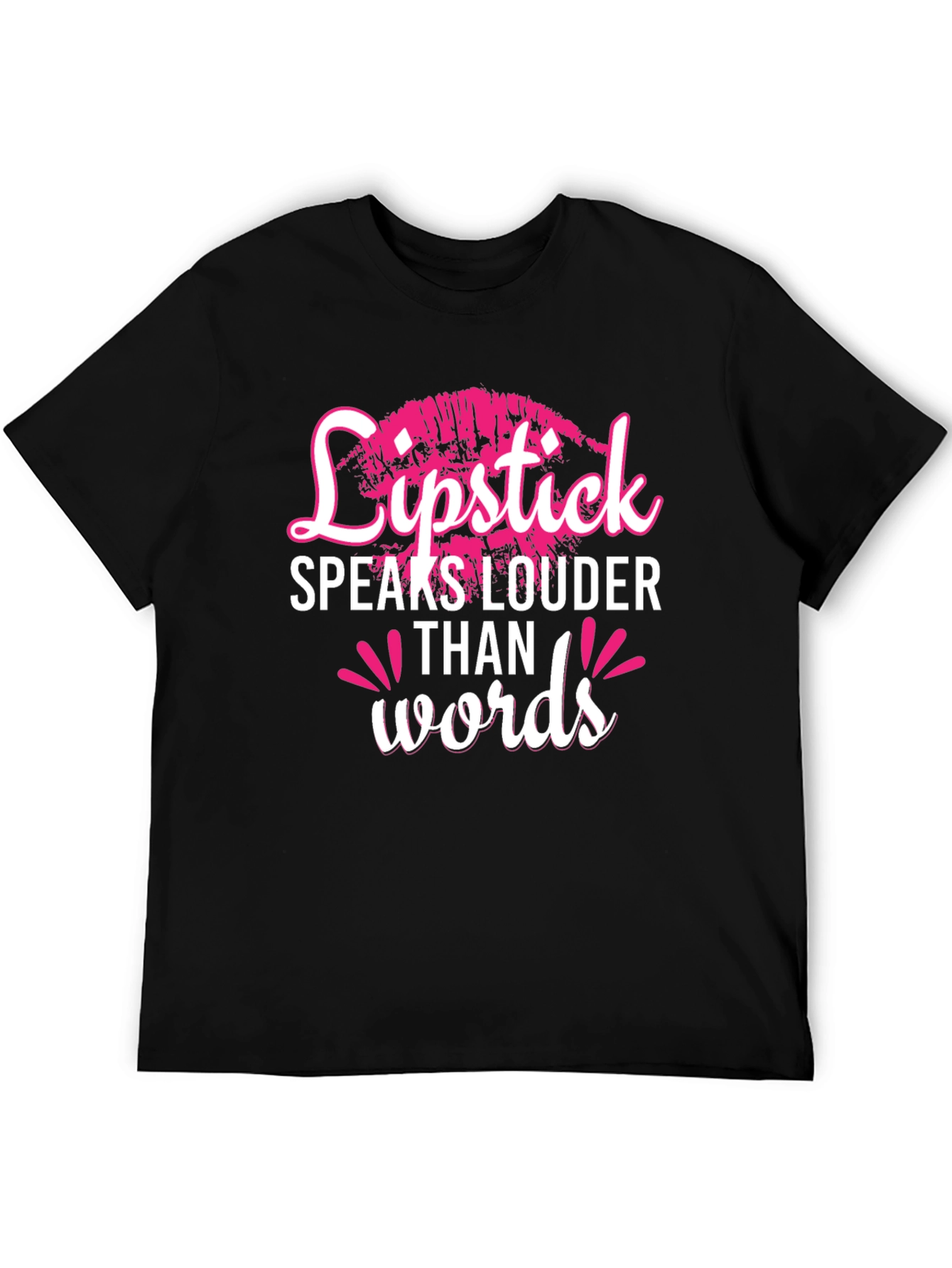 Lipstick Speaks Louder Than Words Graphic Tee