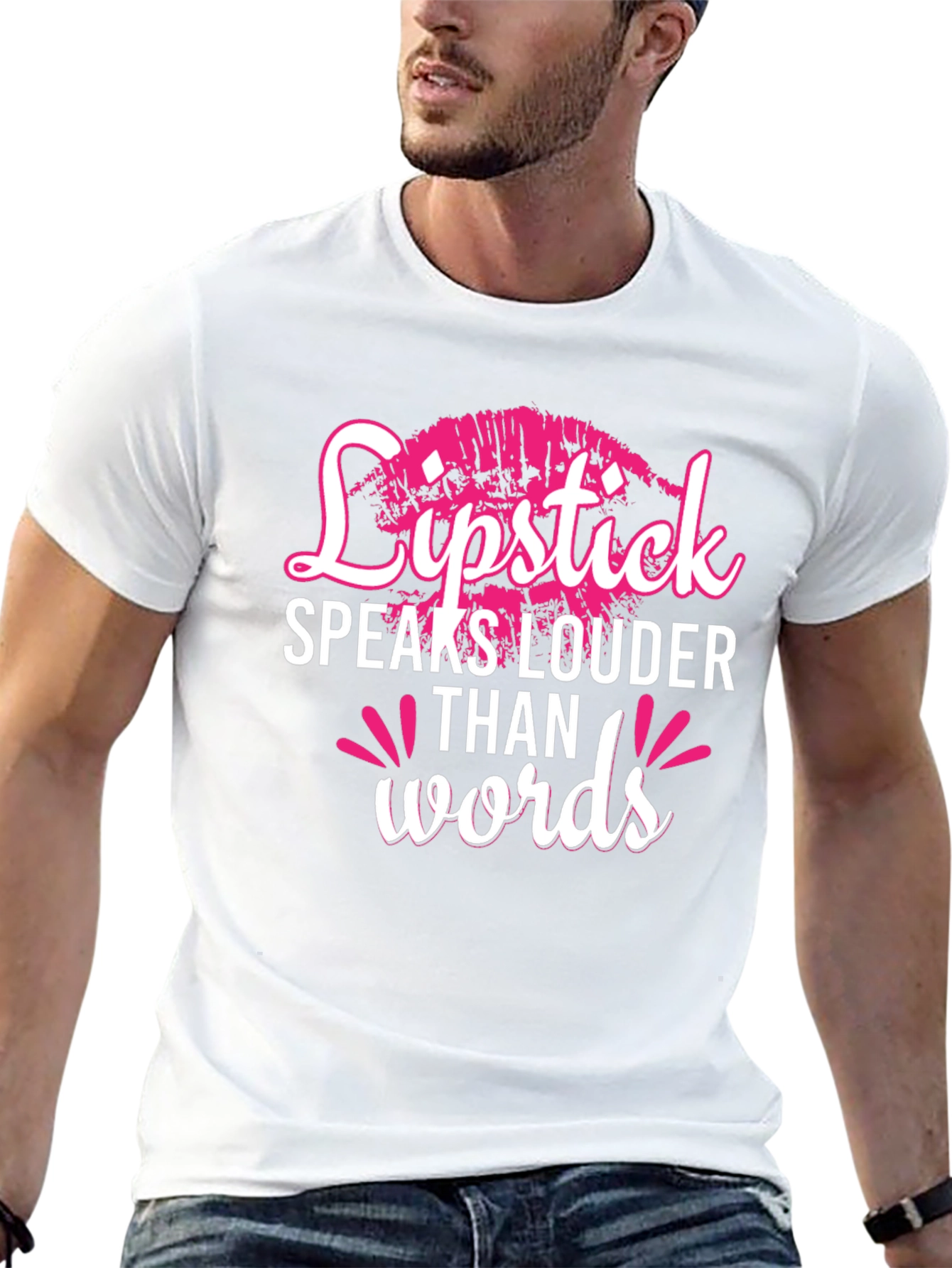 Lipstick Speaks Louder Than Words Graphic Tee