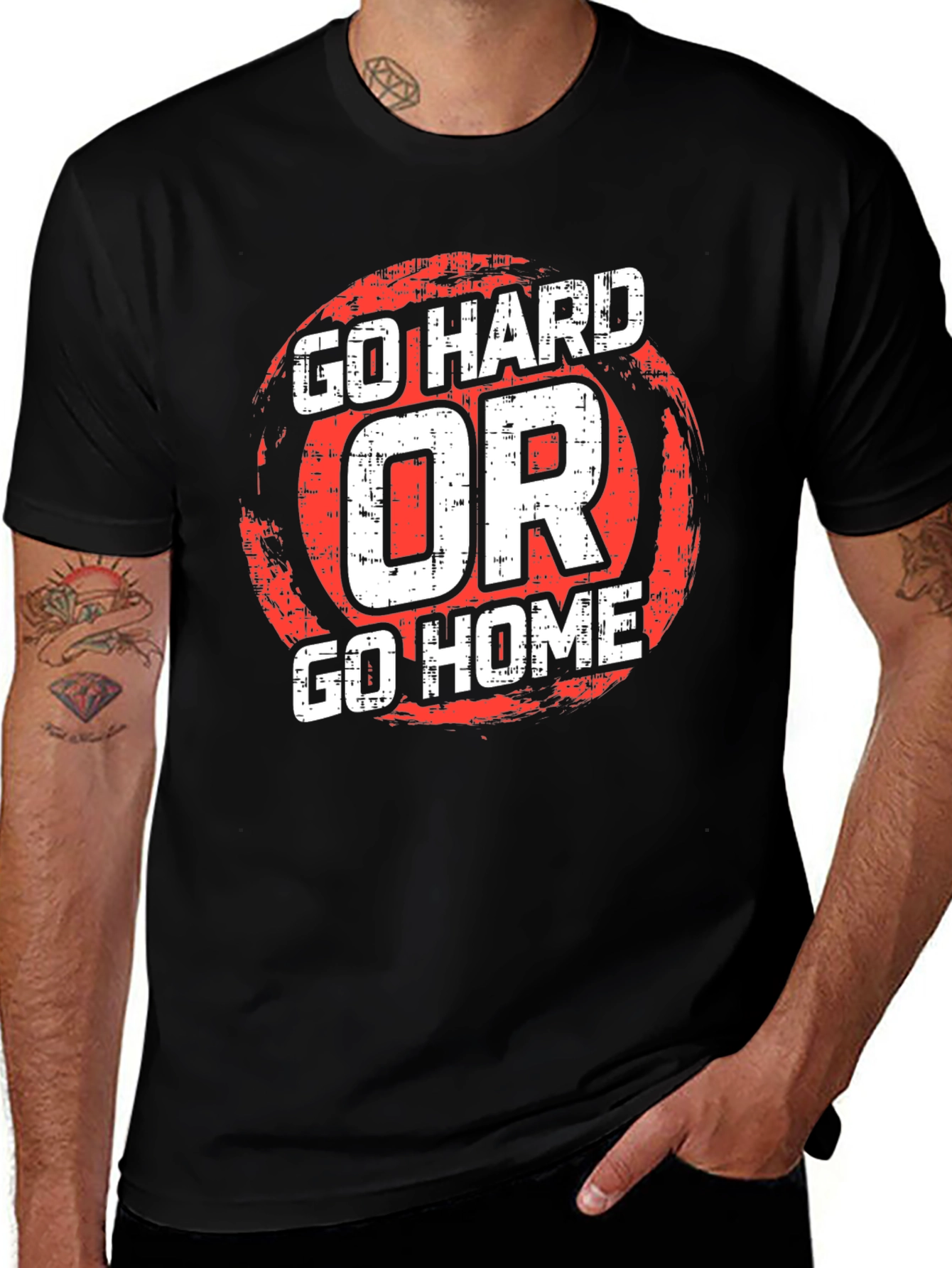 Go Hard or Go Home Graphic T-Shirt