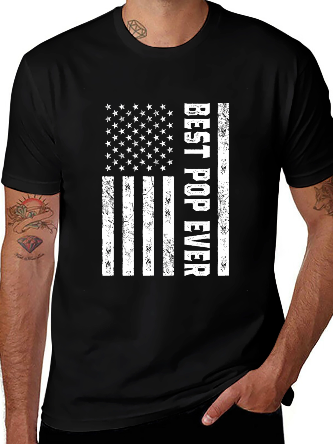 Best Pop Ever American Flag Graphic Tee