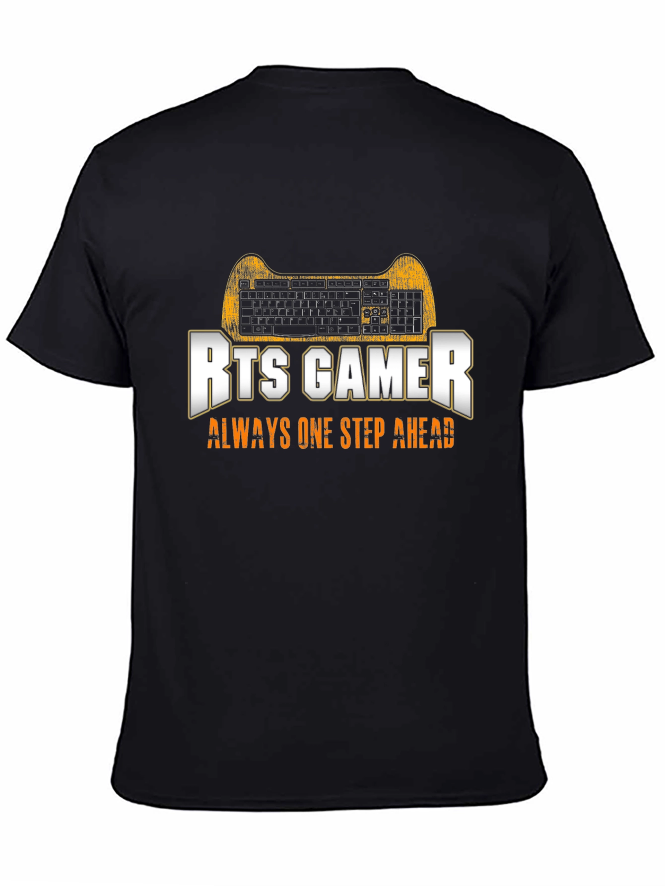 RTS Gamer Black T-Shirt - Always One Step Ahead