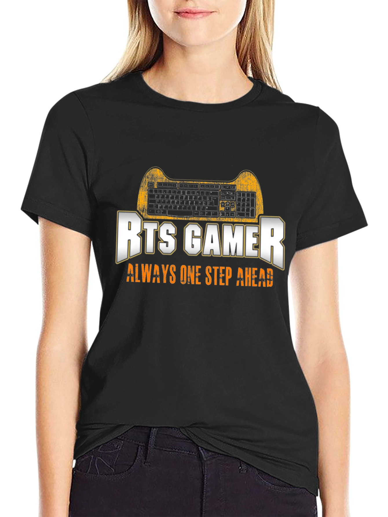RTS Gamer Black T-Shirt - Always One Step Ahead