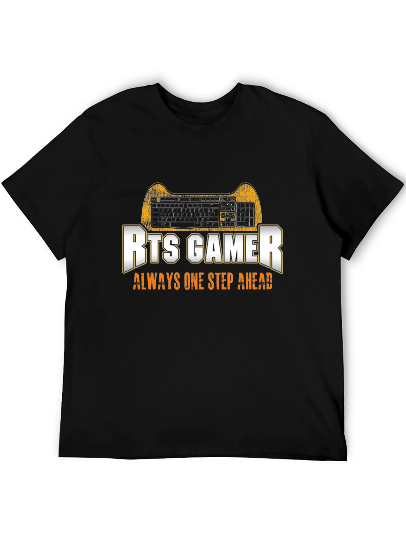 RTS Gamer Black T-Shirt - Always One Step Ahead