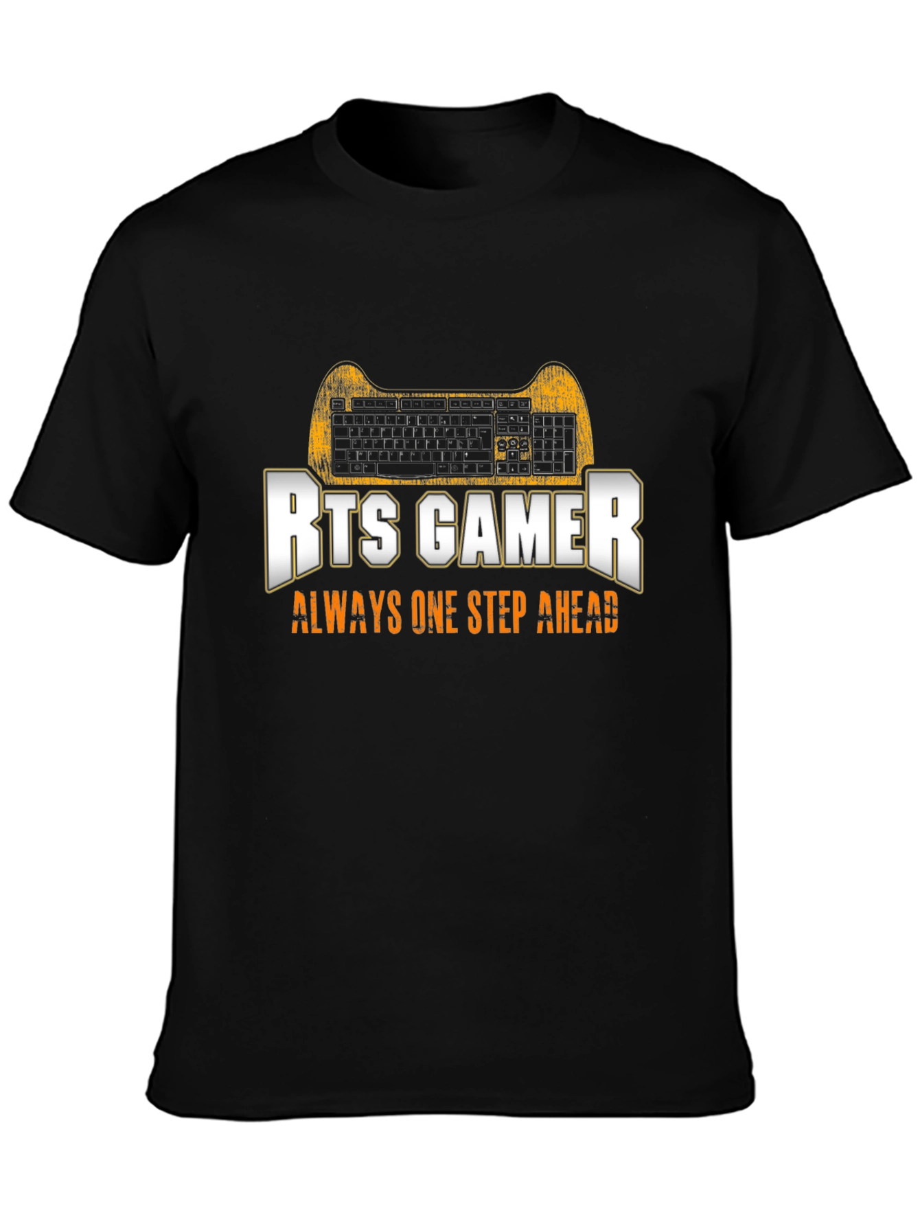 RTS Gamer Black T-Shirt - Always One Step Ahead