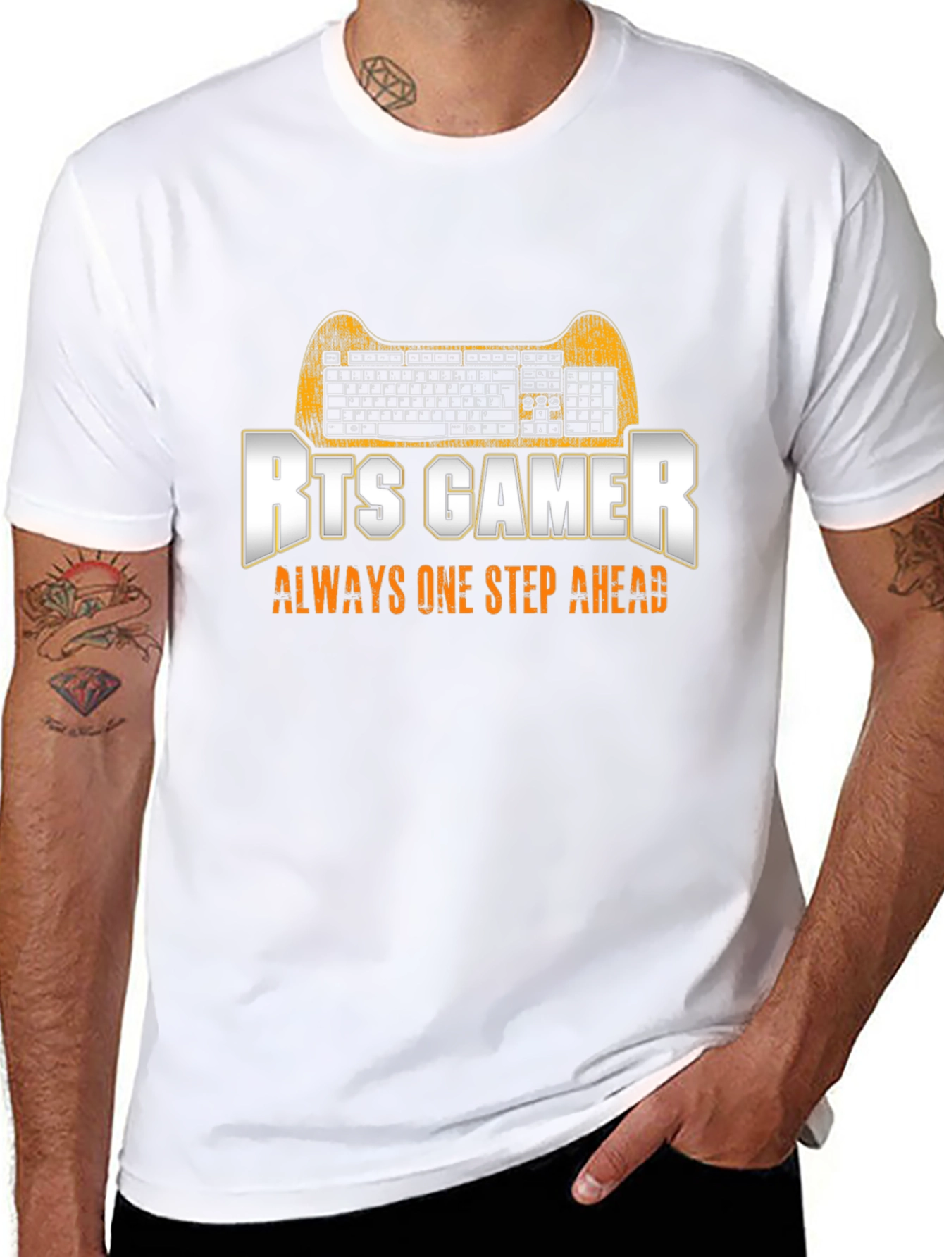 RTS Gamer Black T-Shirt - Always One Step Ahead
