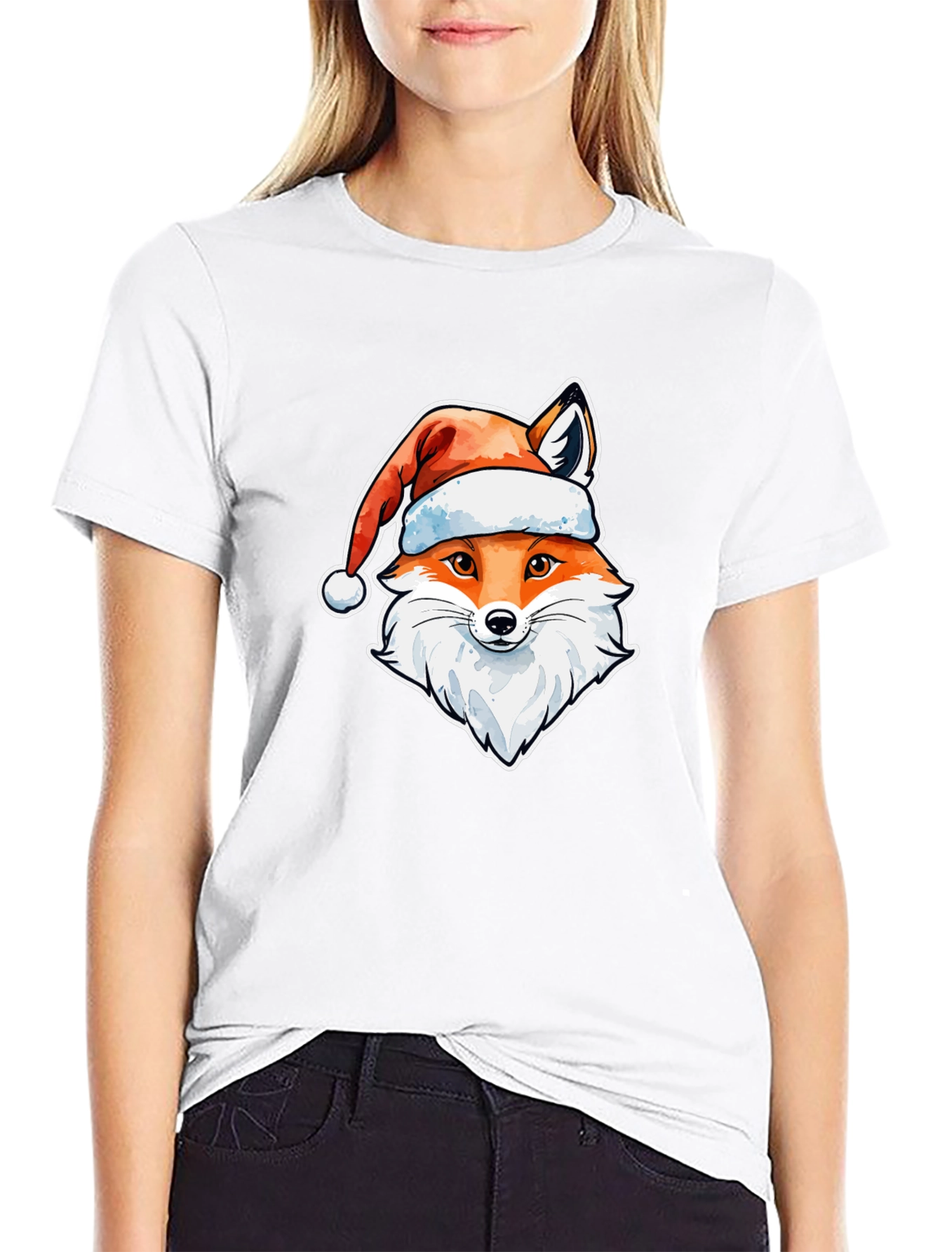 Festive Fox Tee: Holiday Spirit in Style