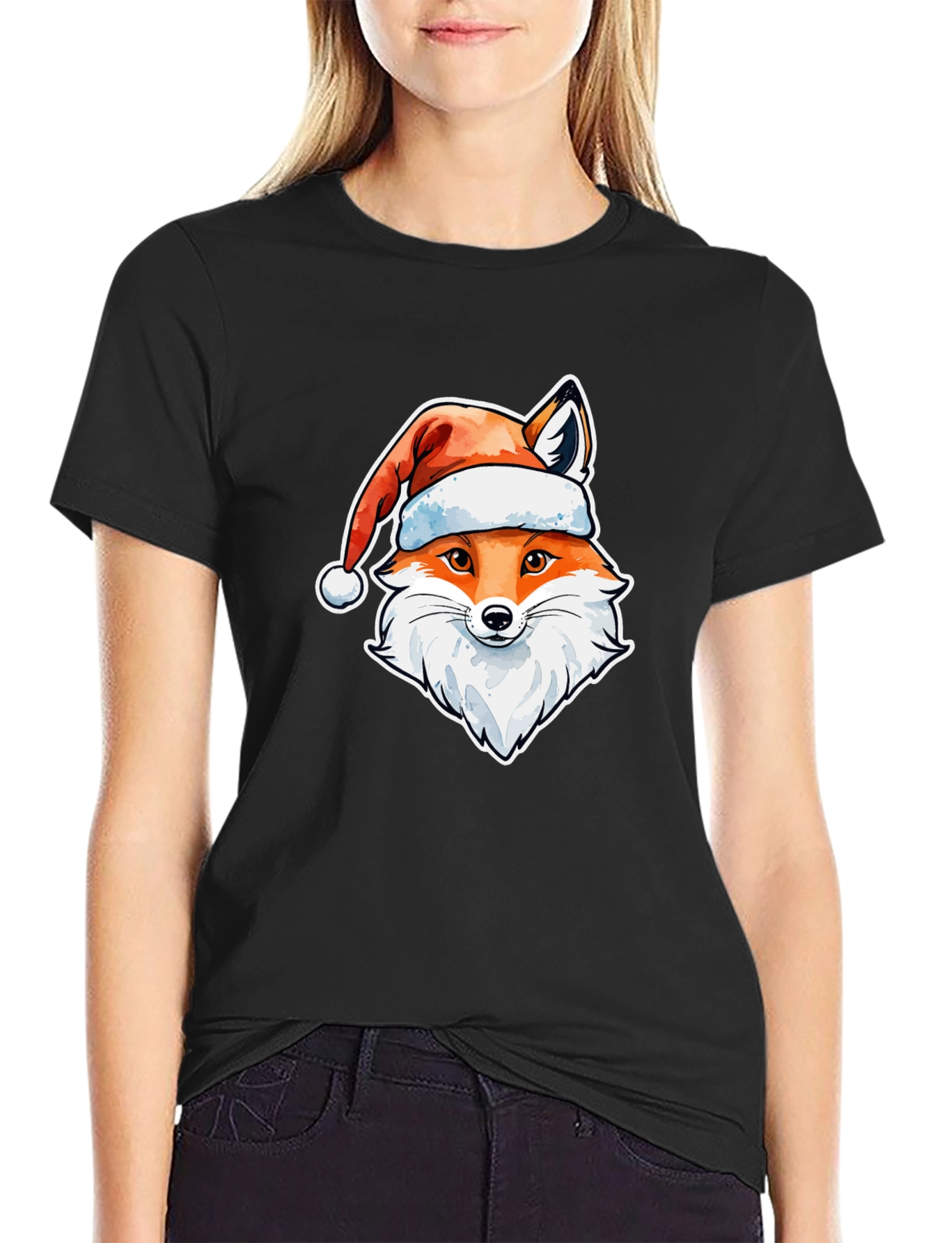 Festive Fox Tee: Holiday Spirit in Style