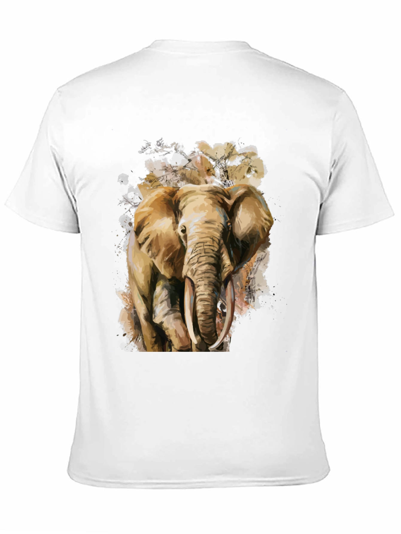 Elephant Graphic Tee - Artistic Mens T-Shirt