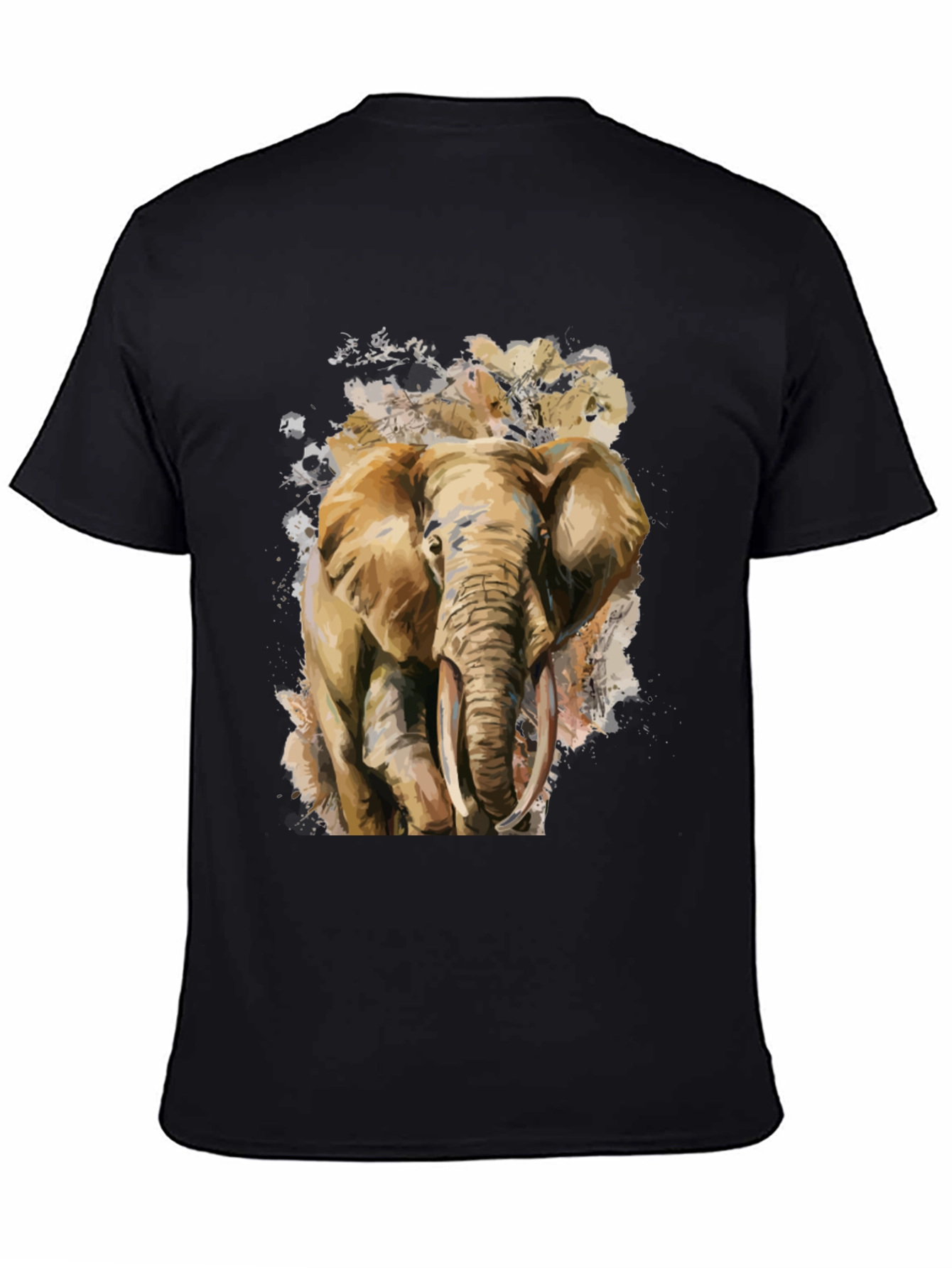 Elephant Graphic Tee - Artistic Mens T-Shirt