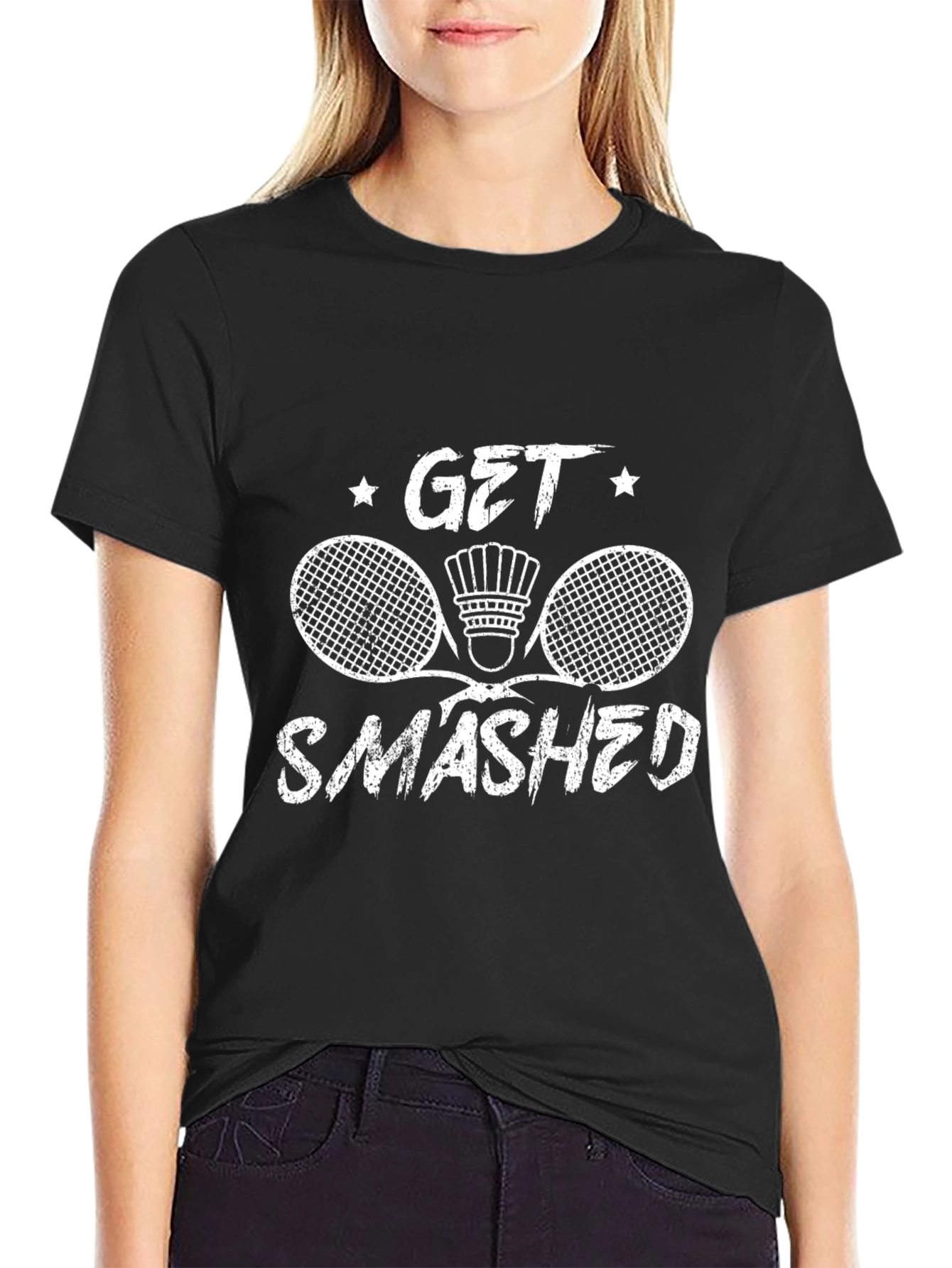 Get Smashed Badminton Graphic Tee