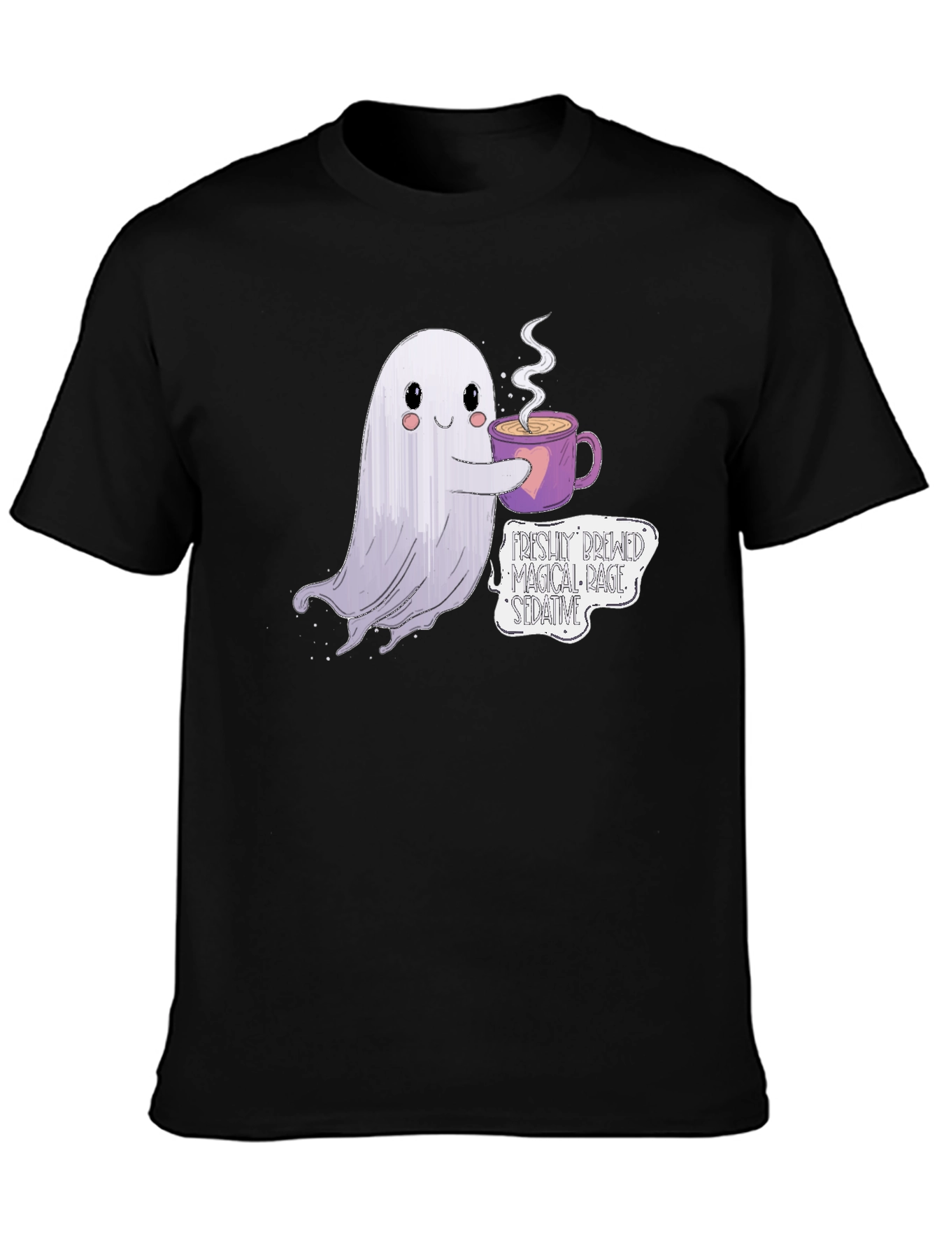 Spooky Brew T-Shirt - Ghost Coffee Design