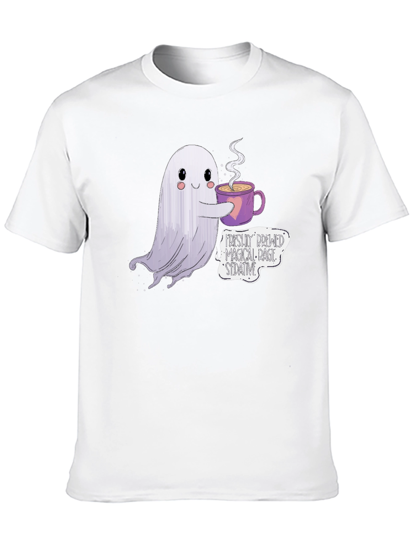 Spooky Brew T-Shirt - Ghost Coffee Design
