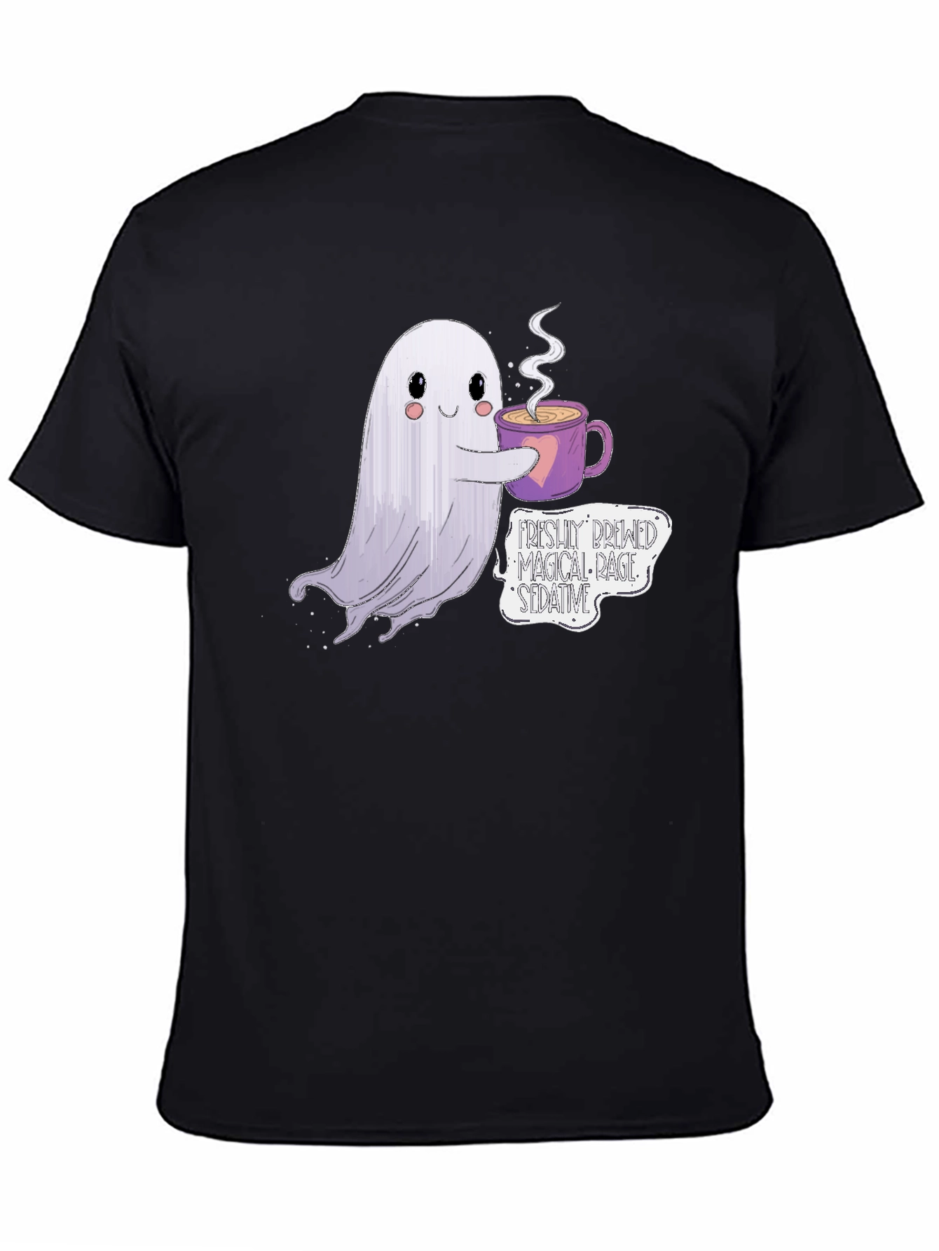 Spooky Brew T-Shirt - Ghost Coffee Design