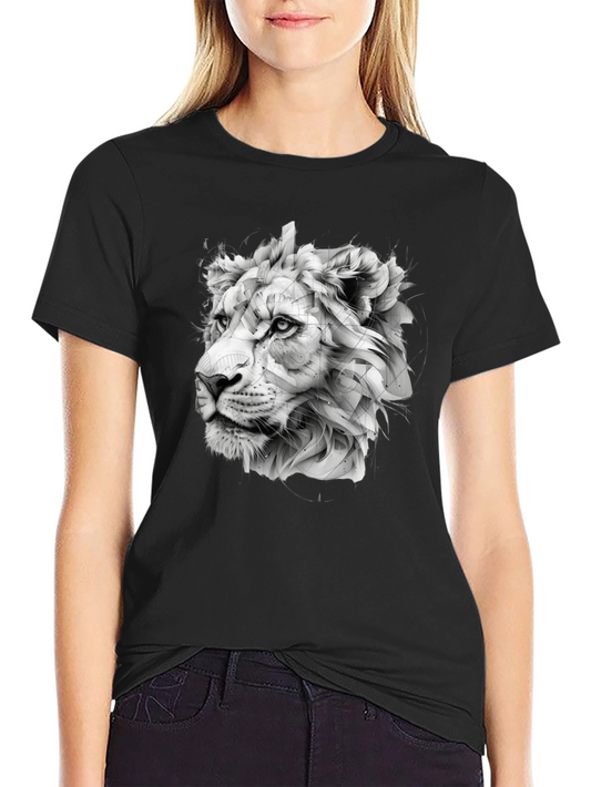 Lion Head Graphic Black T-Shirt