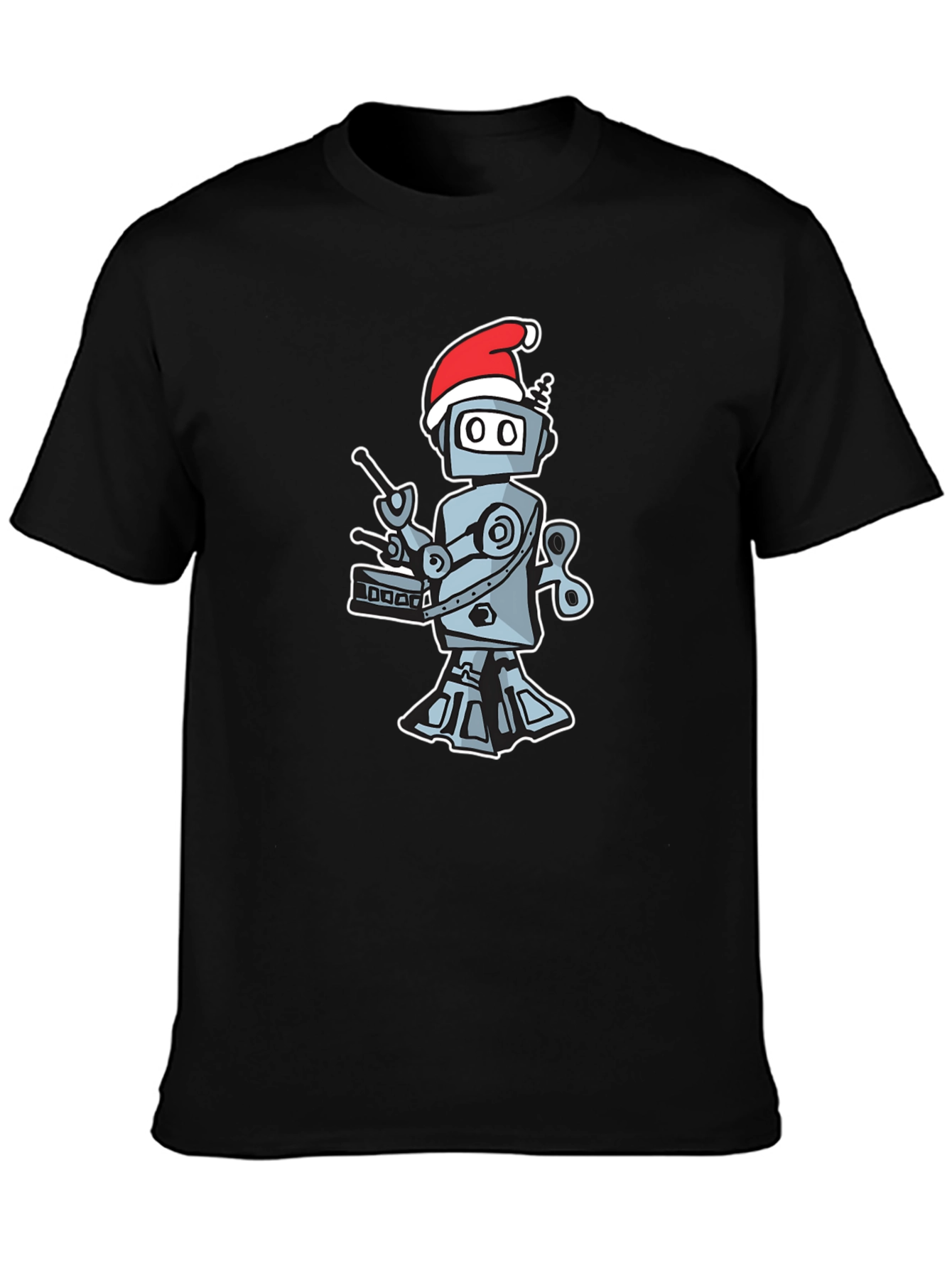 Robot Drummer Christmas Tee