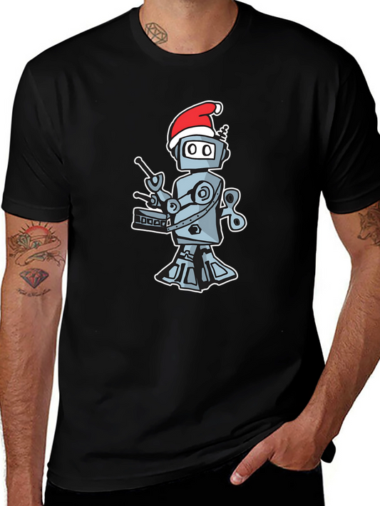Robot Drummer Christmas Tee