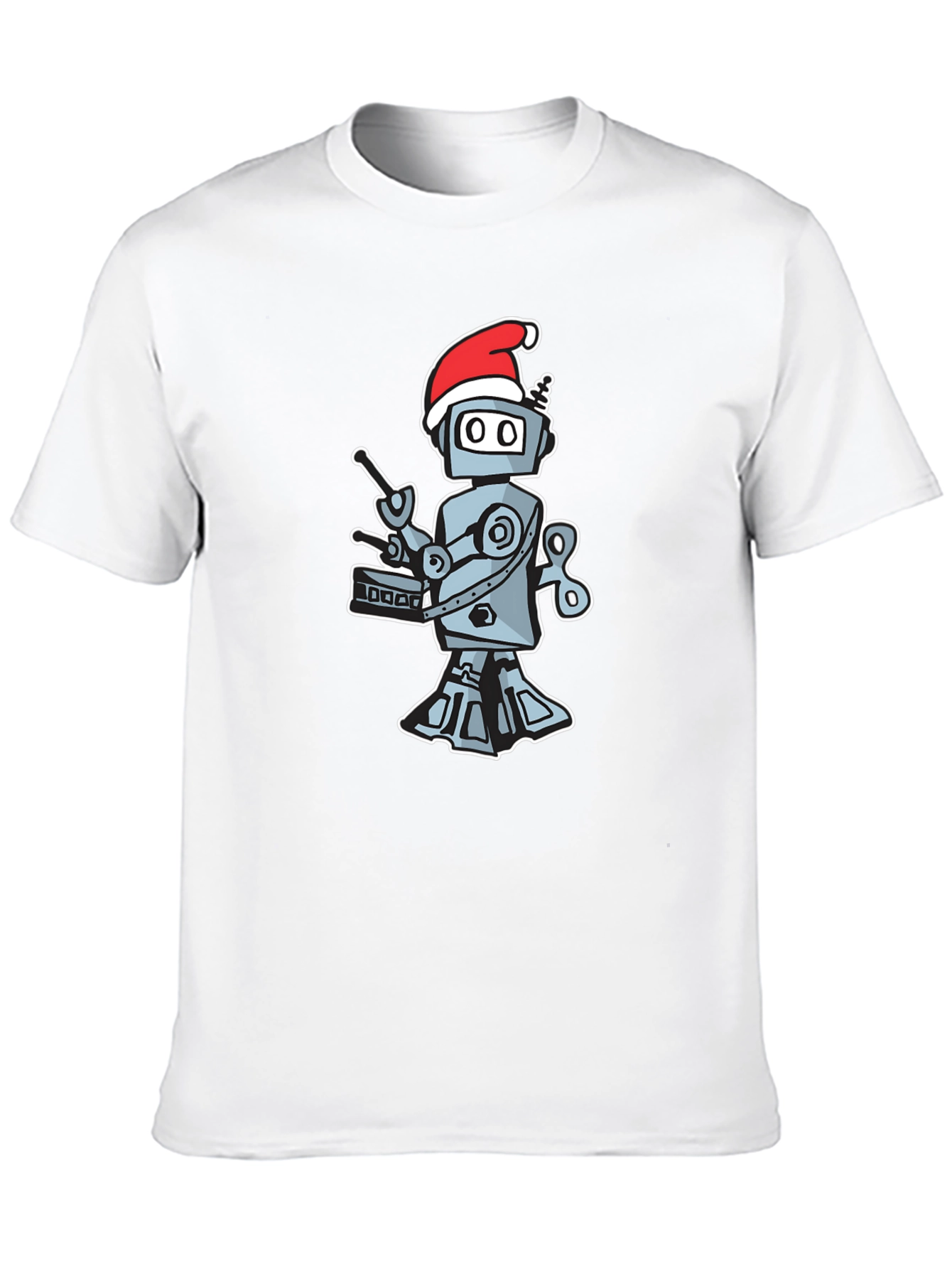 Robot Drummer Christmas Tee
