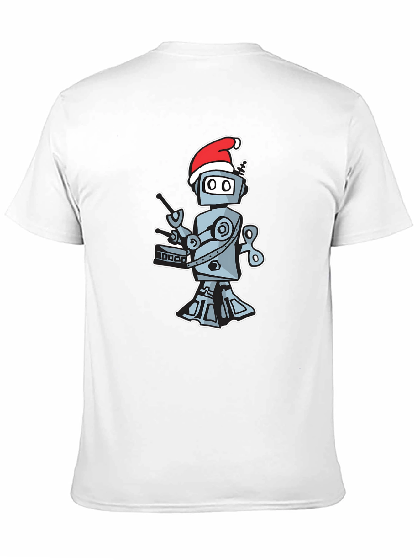 Robot Drummer Christmas Tee