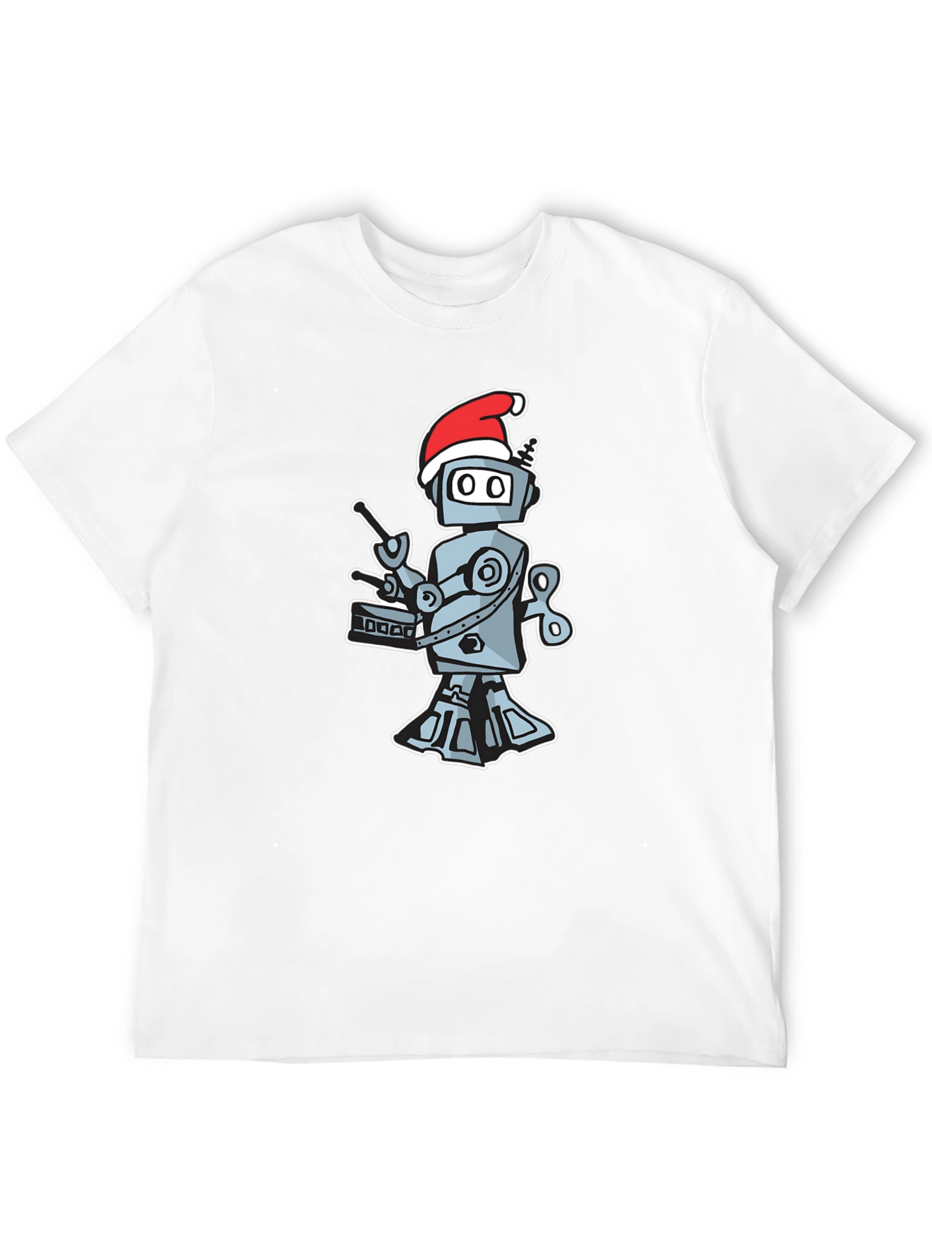 Robot Drummer Christmas Tee