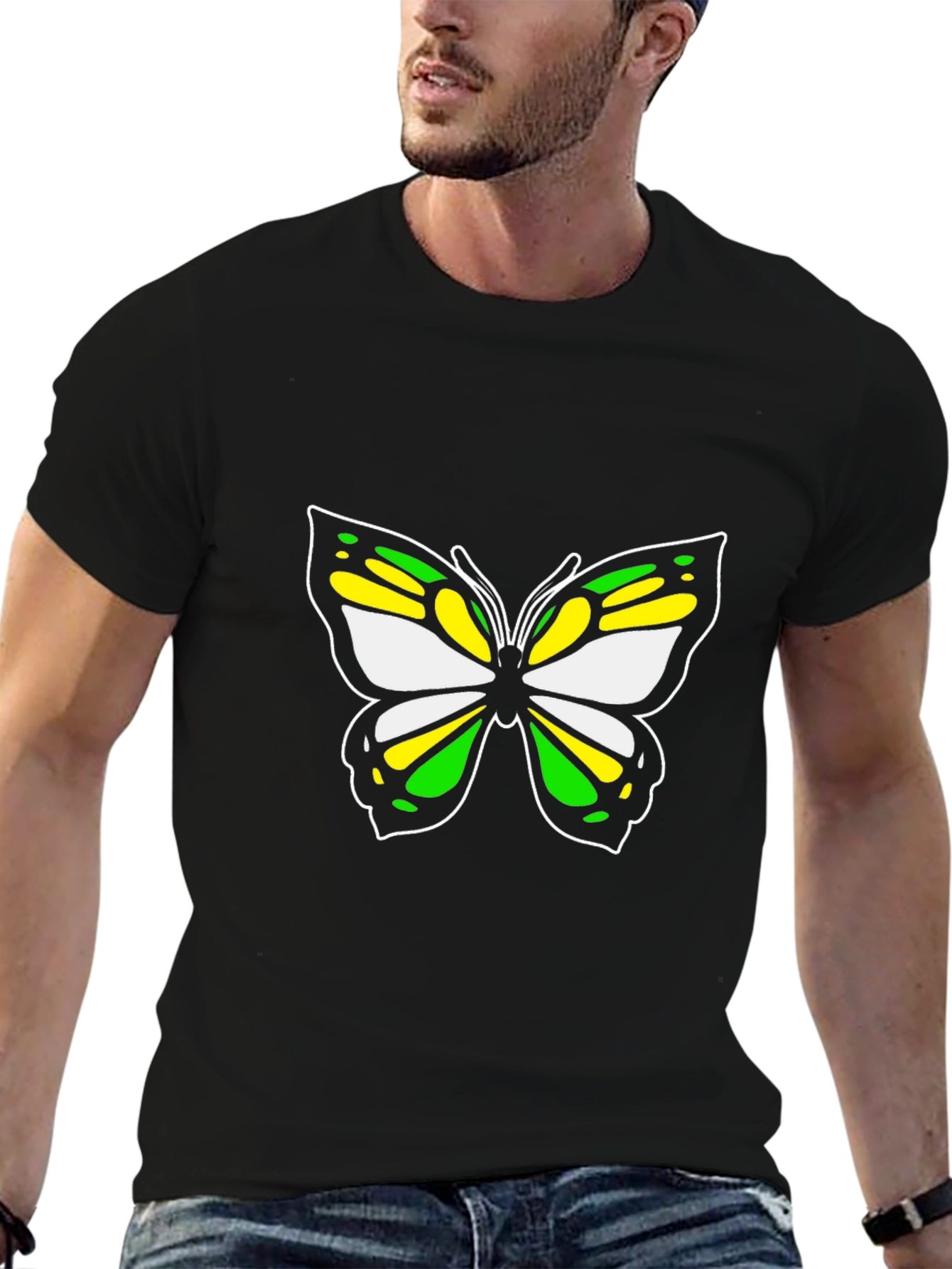 Butterfly Graphic Black T-Shirt