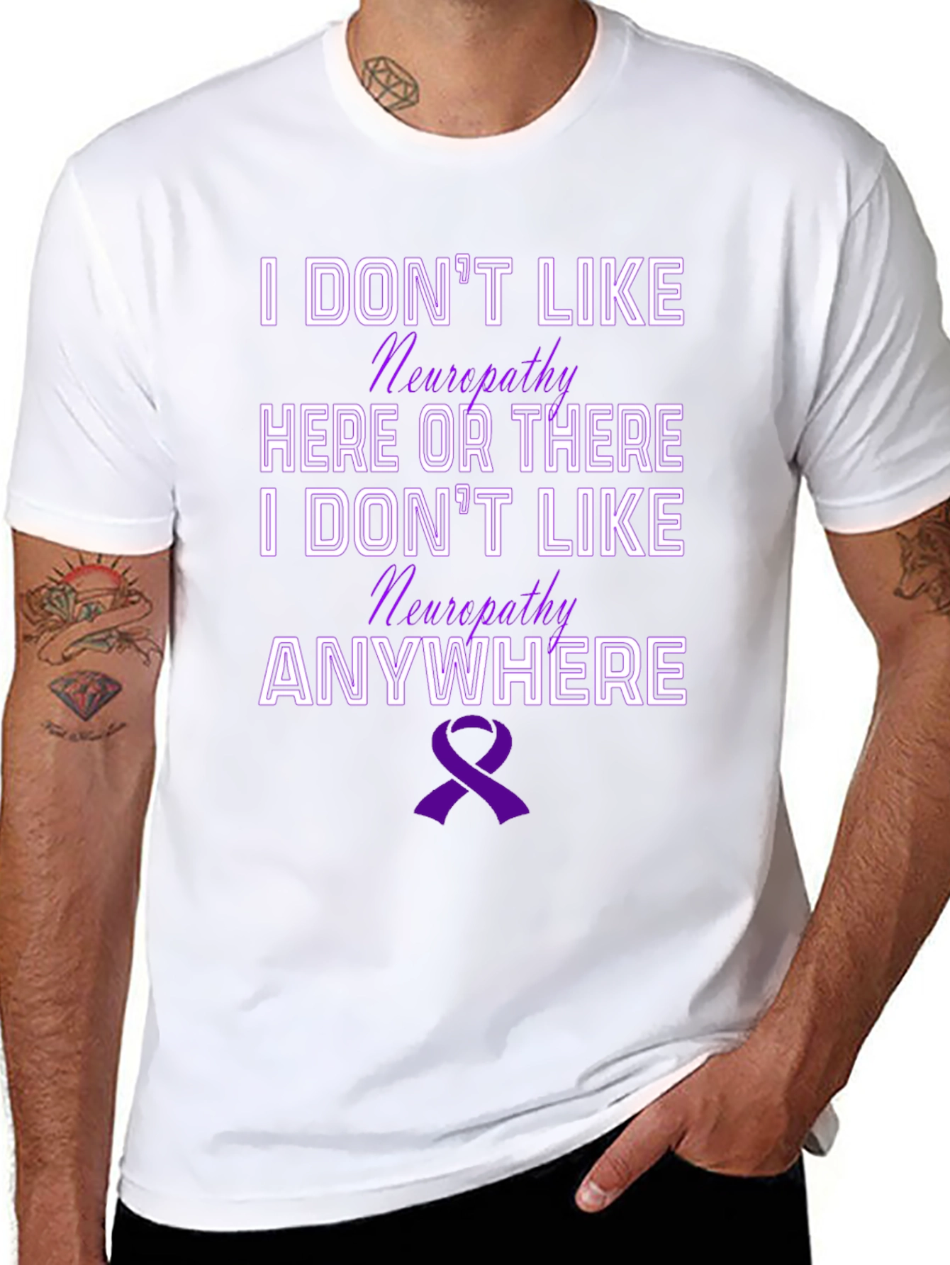 Neuropathy Awareness T-Shirt - I Dont Like Neuropathy