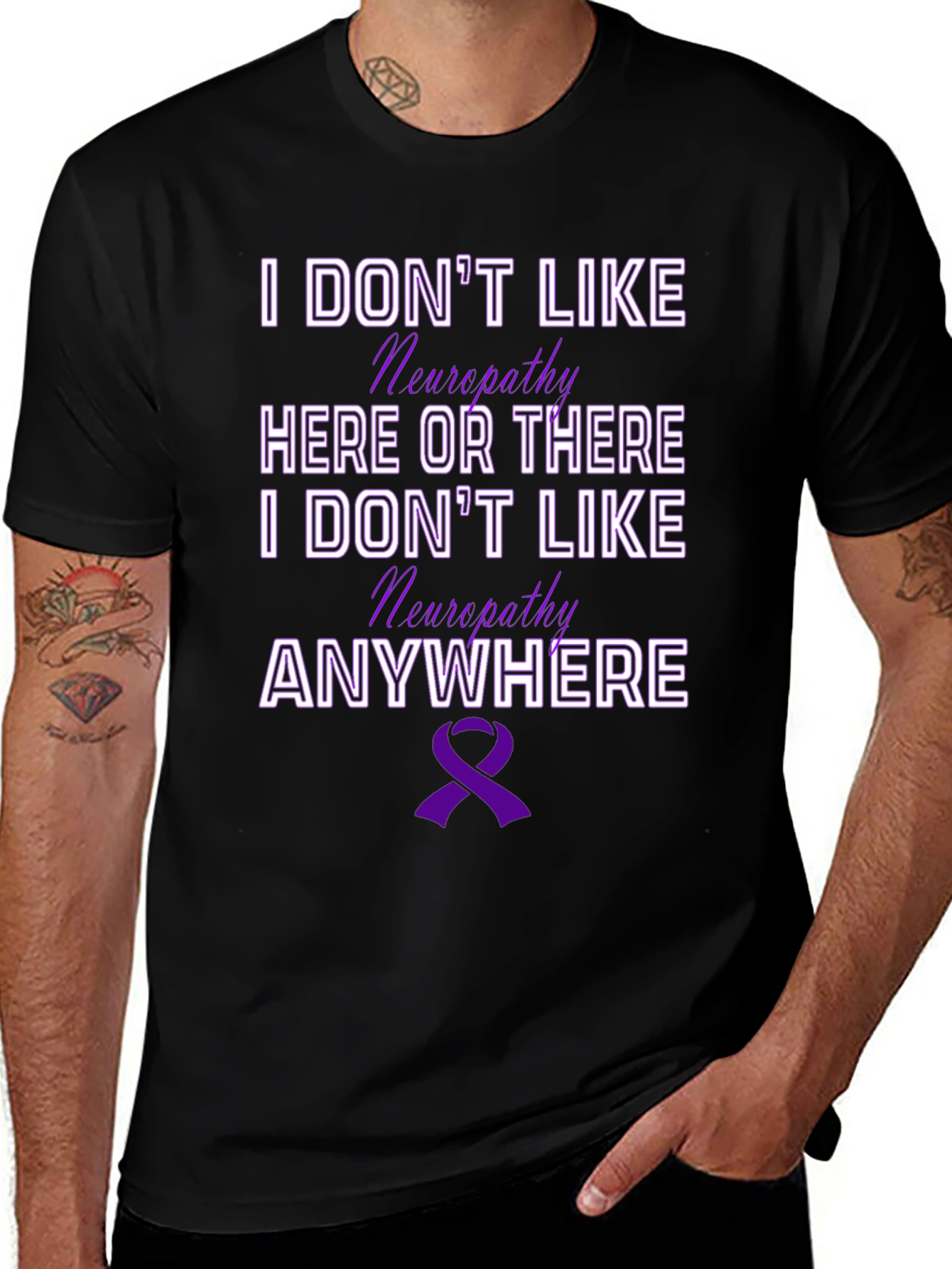 Neuropathy Awareness T-Shirt - I Dont Like Neuropathy