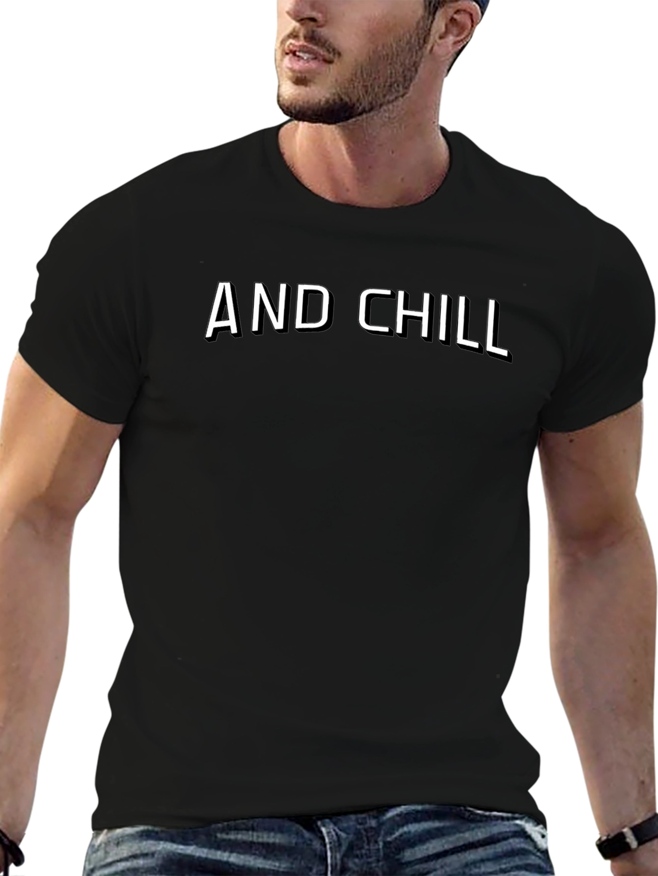 AND CHILL Black T-Shirt - Casual Style