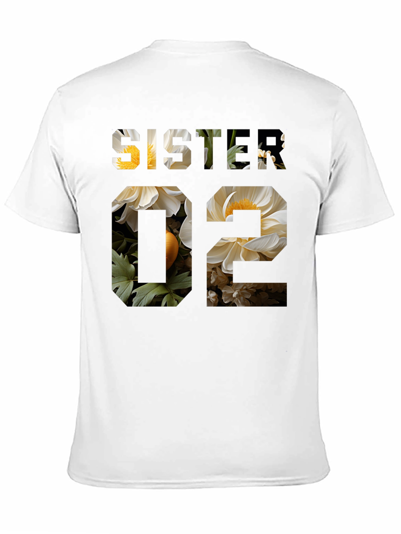 Sister 02 Floral Graphic Print T-Shirt
