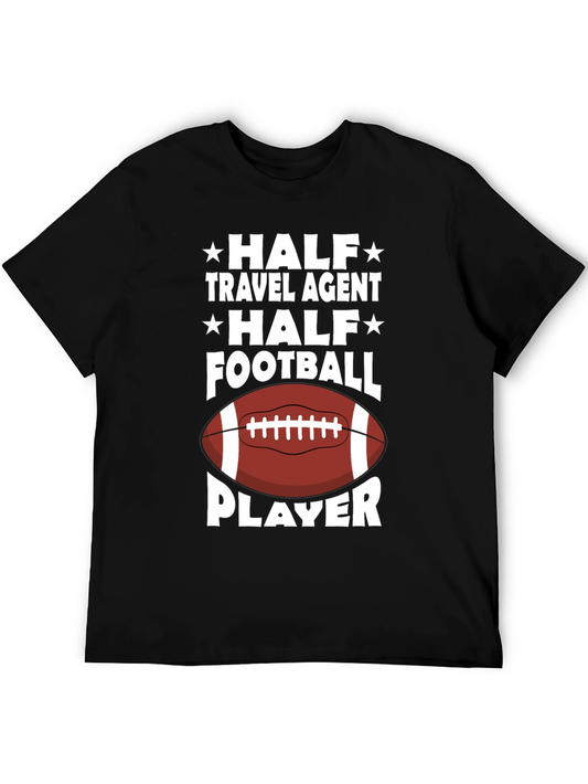 Half Travel Agent Half Football Player T-Shirt