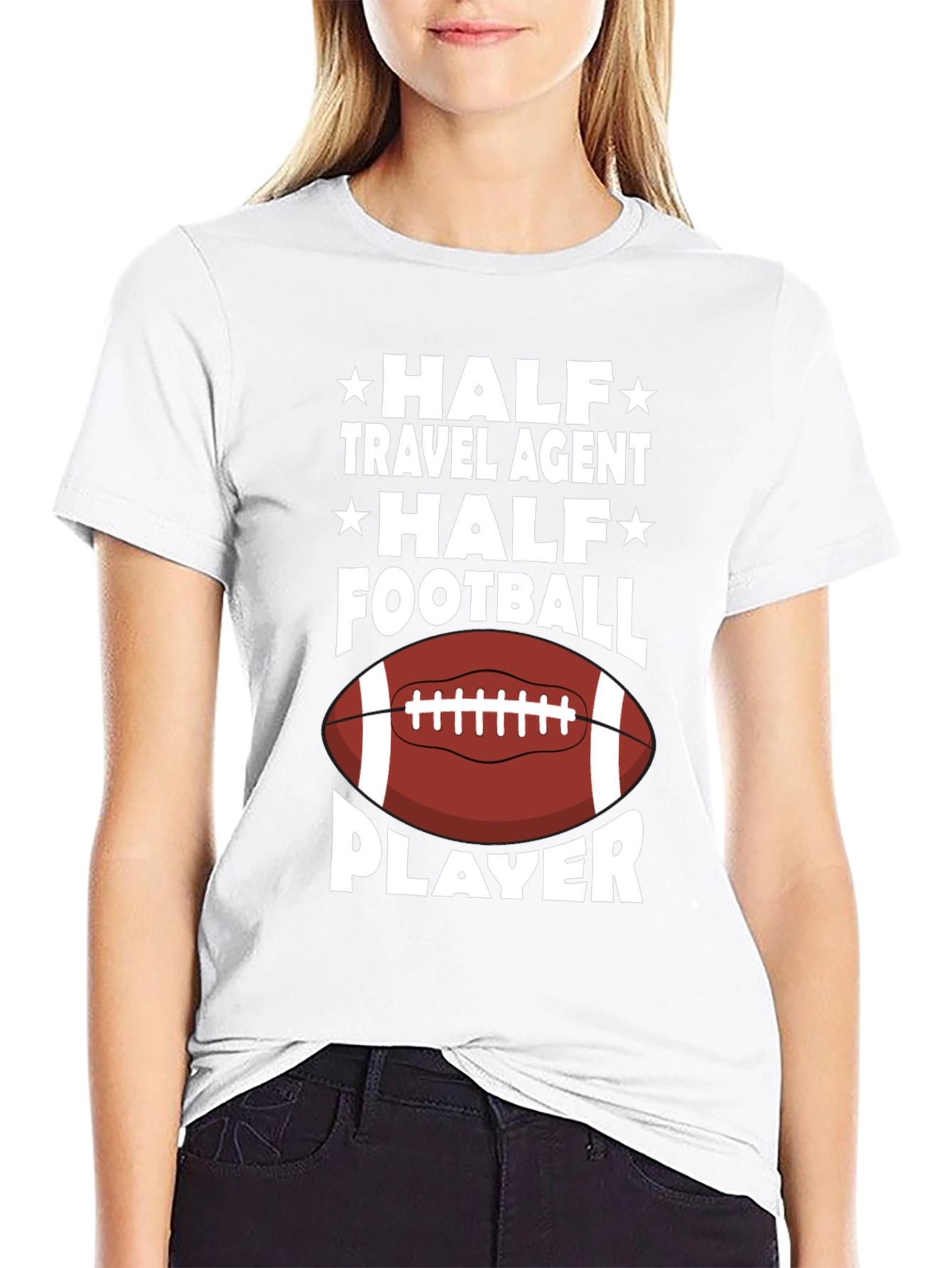 Half Travel Agent Half Football Player T-Shirt