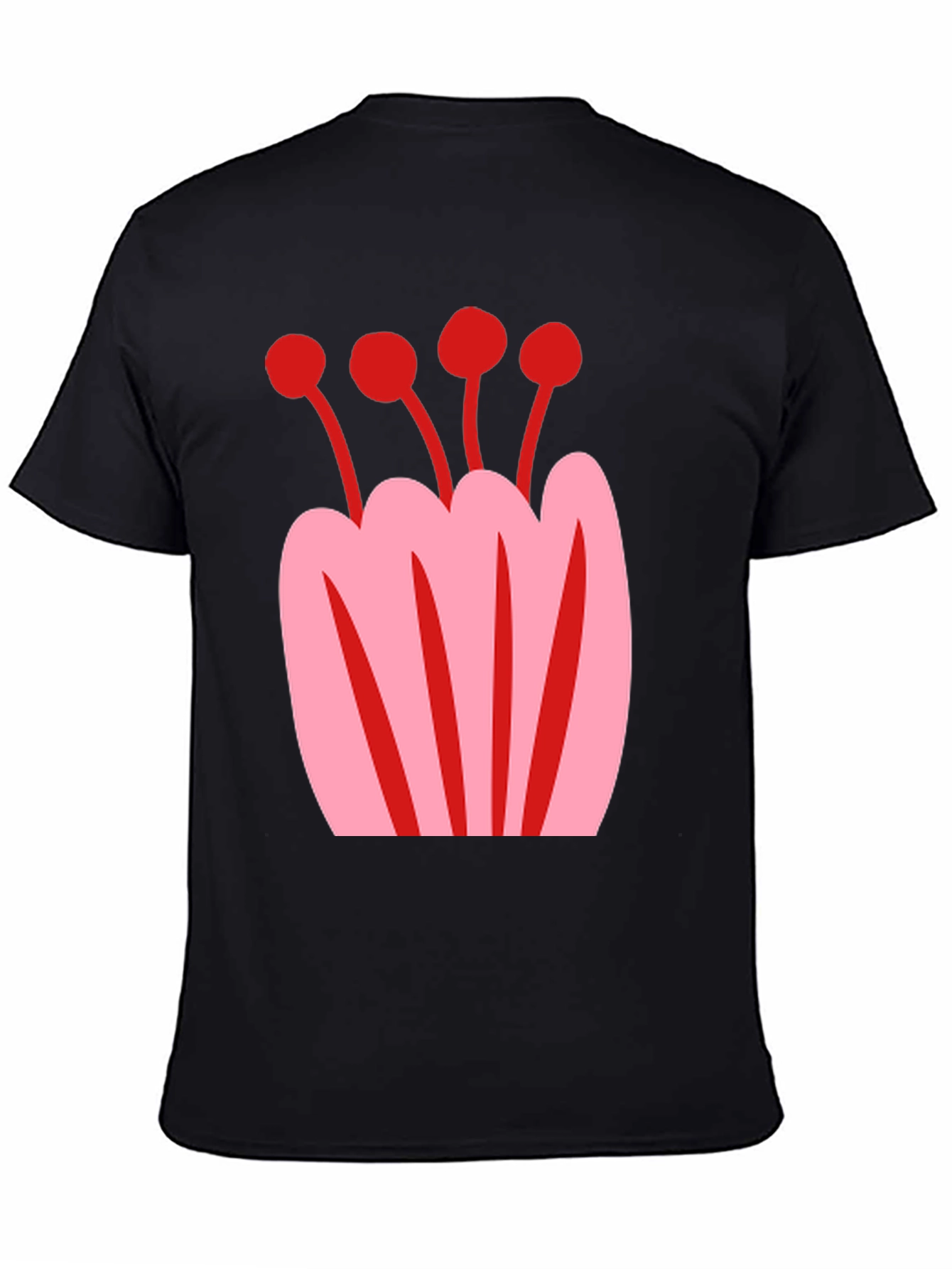 Floral Graphic Tee - Black Unisex T-Shirt