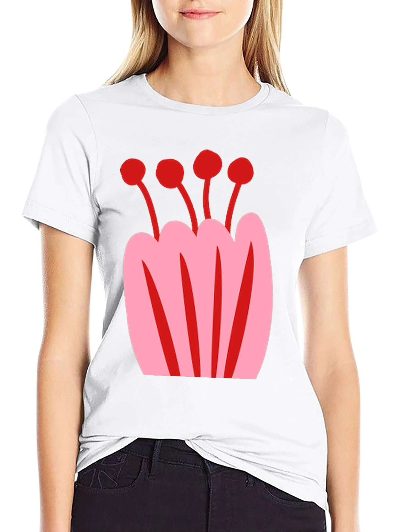 Floral Graphic Tee - Black Unisex T-Shirt