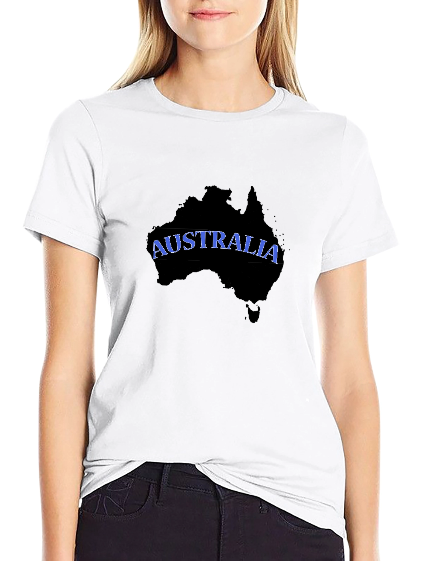 Australia Map T-Shirt - Black Graphic Tee