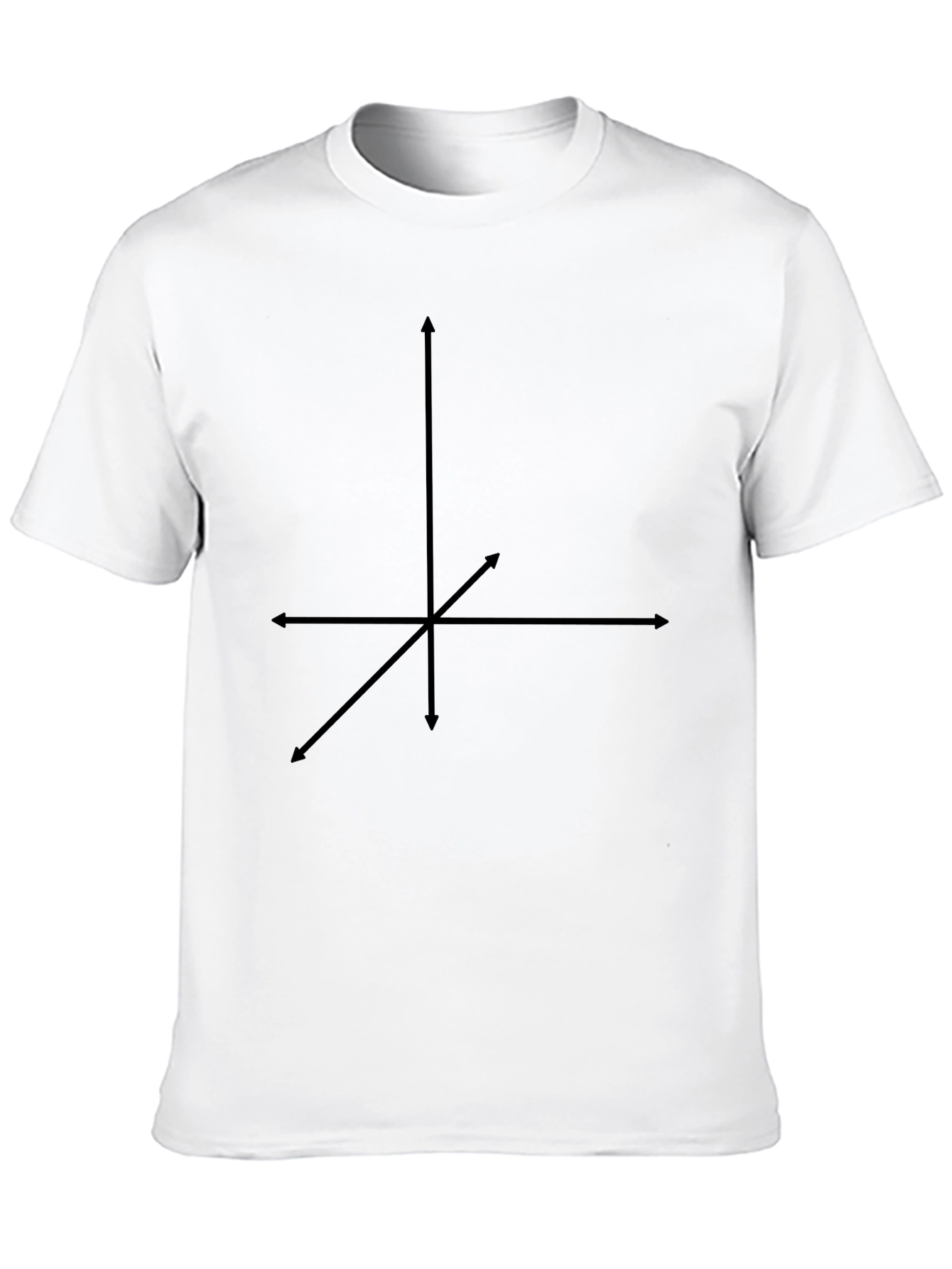 Black 3D Axis Graphic Tee - Stylish & Unique