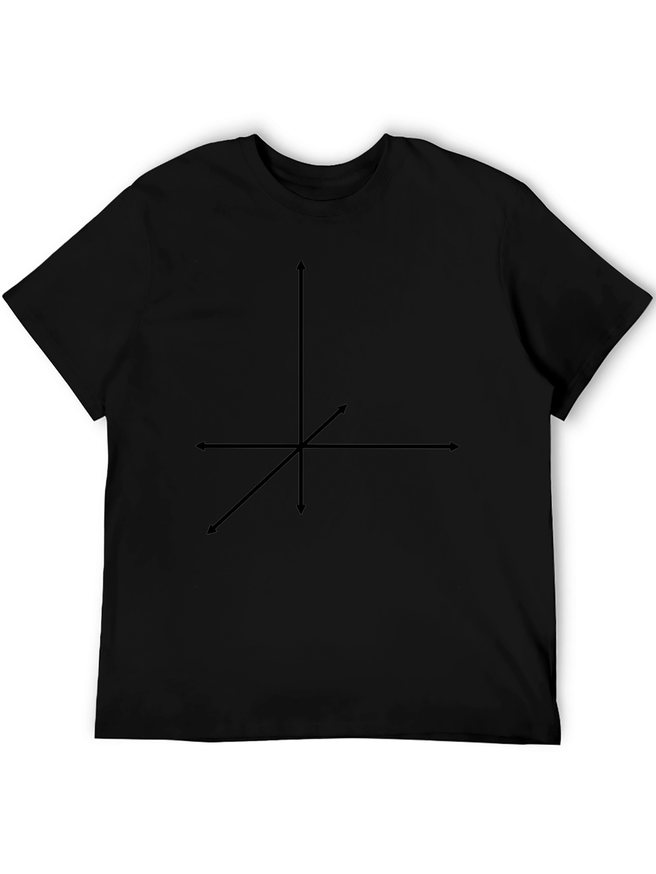 Black 3D Axis Graphic Tee - Stylish & Unique