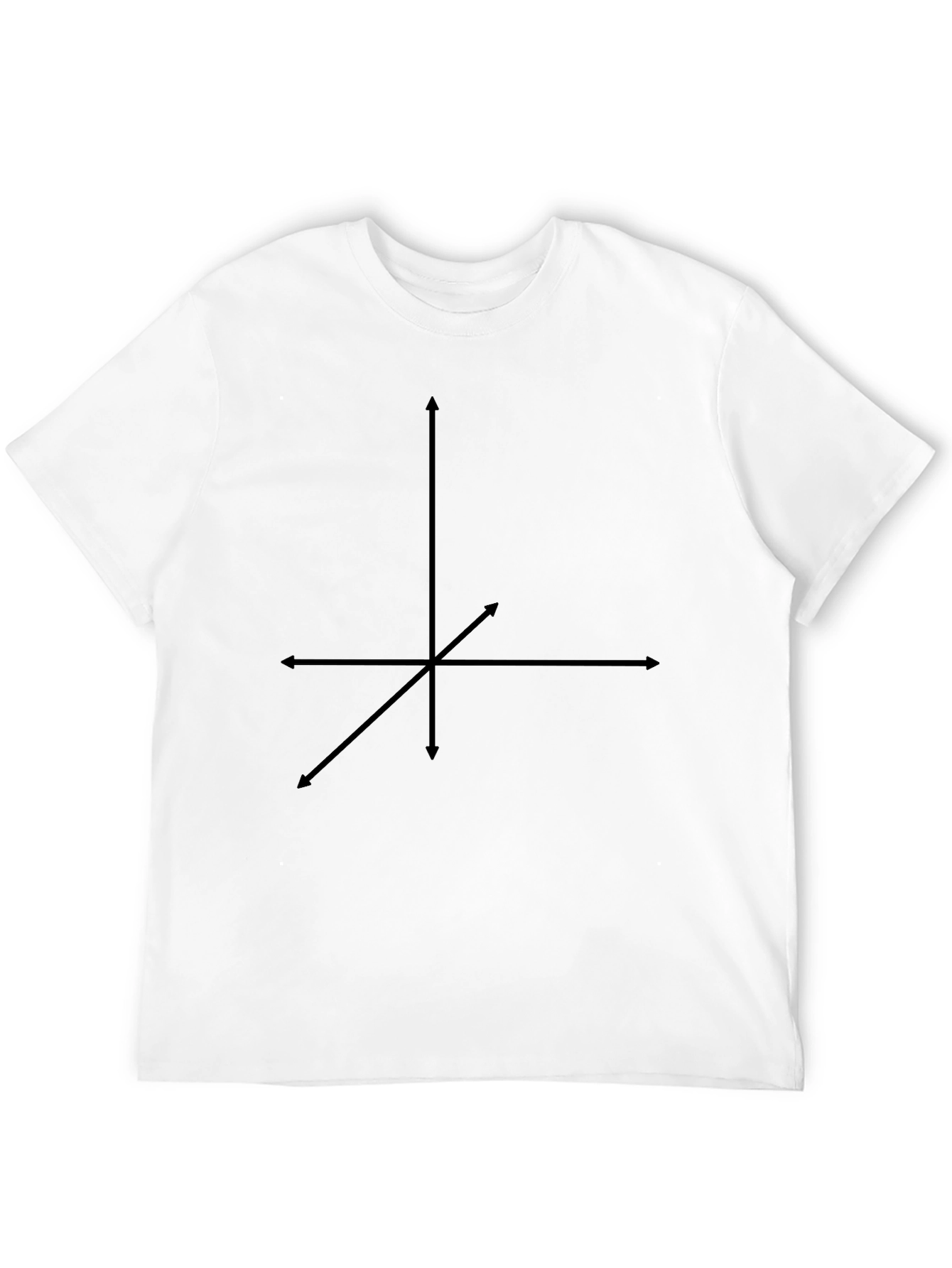 Black 3D Axis Graphic Tee - Stylish & Unique