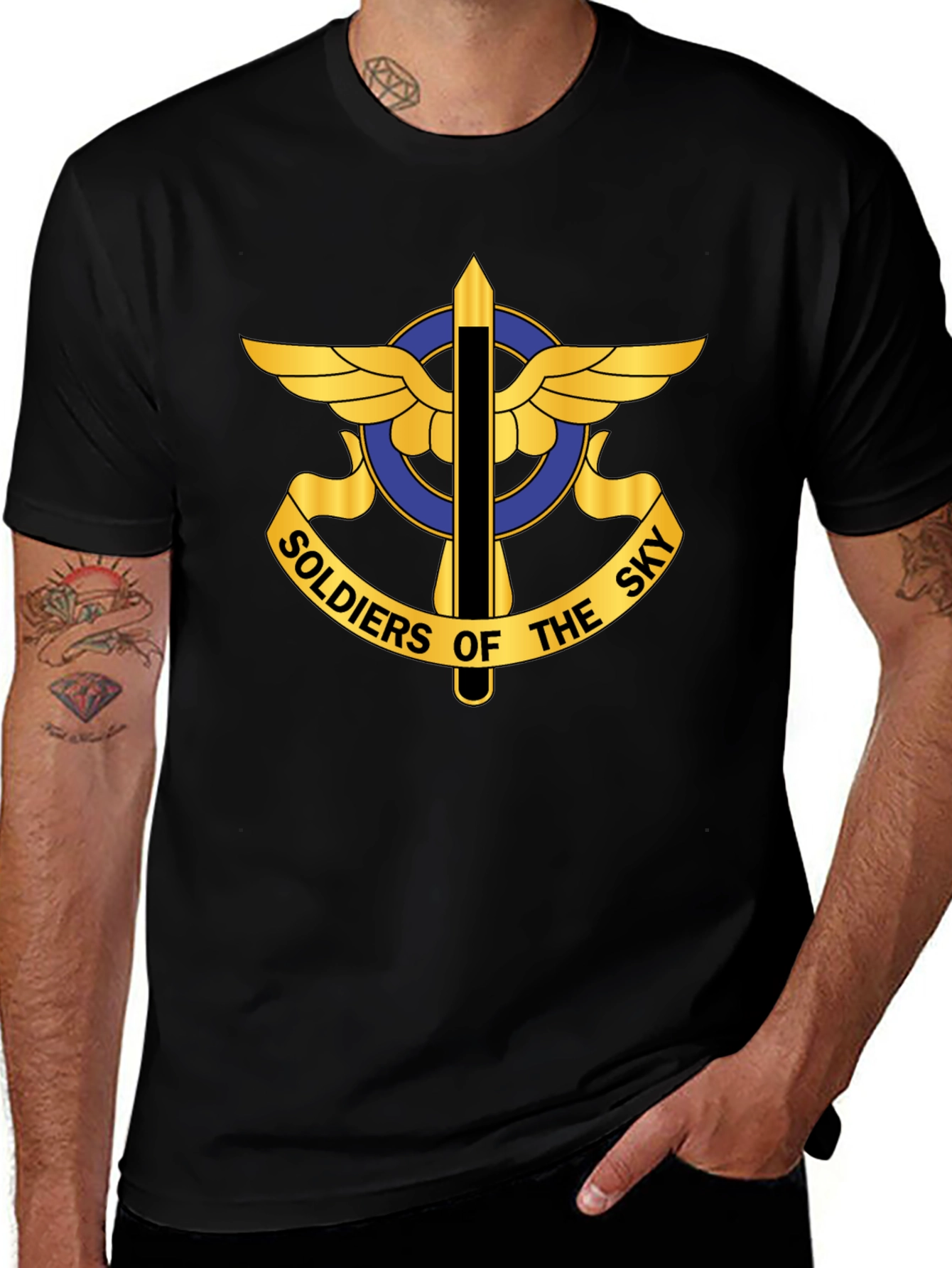 Soldiers of the Sky Graphic Tee - Black
