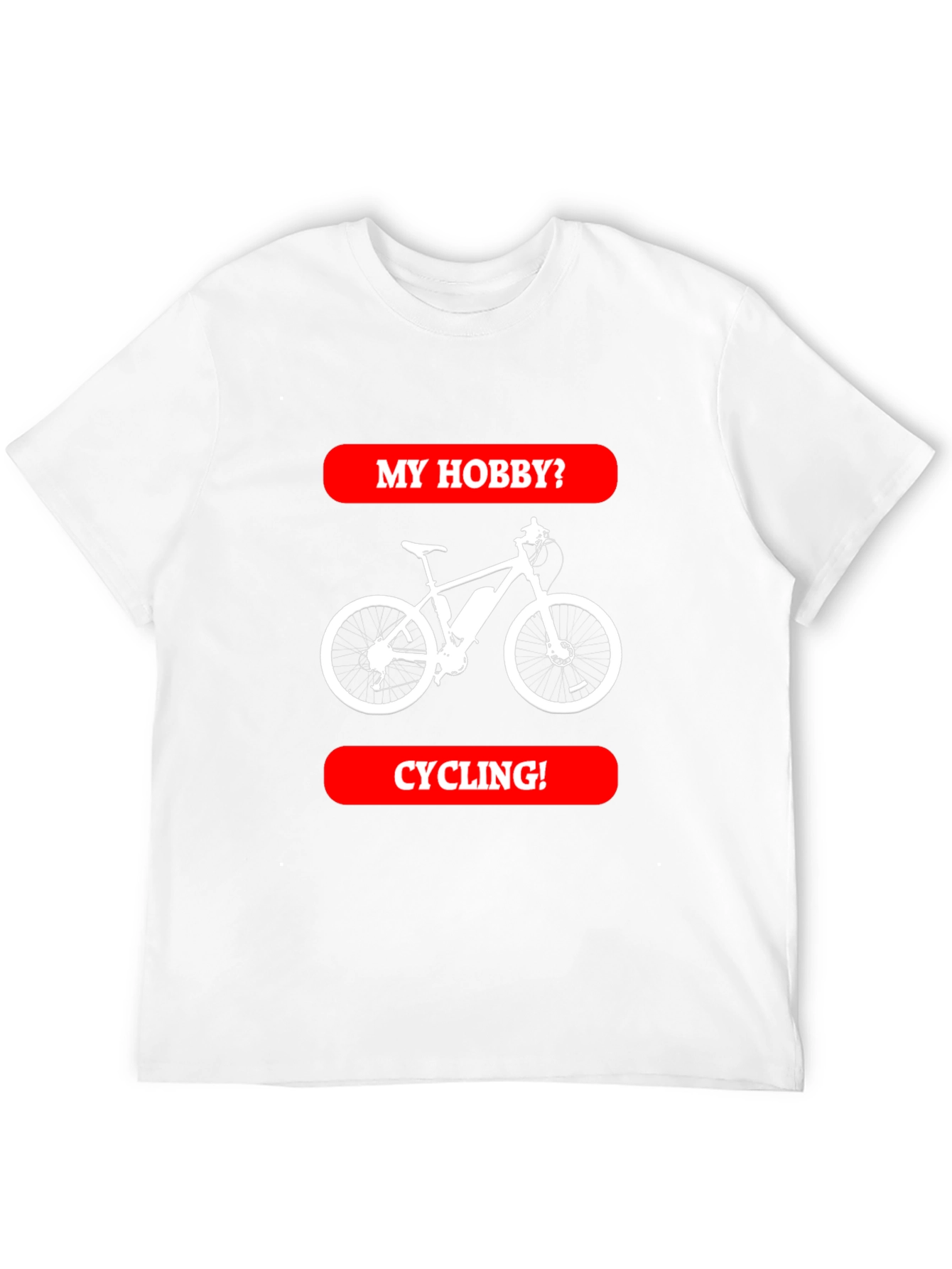 Cycling Hobby Tee - Black Graphic T-Shirt
