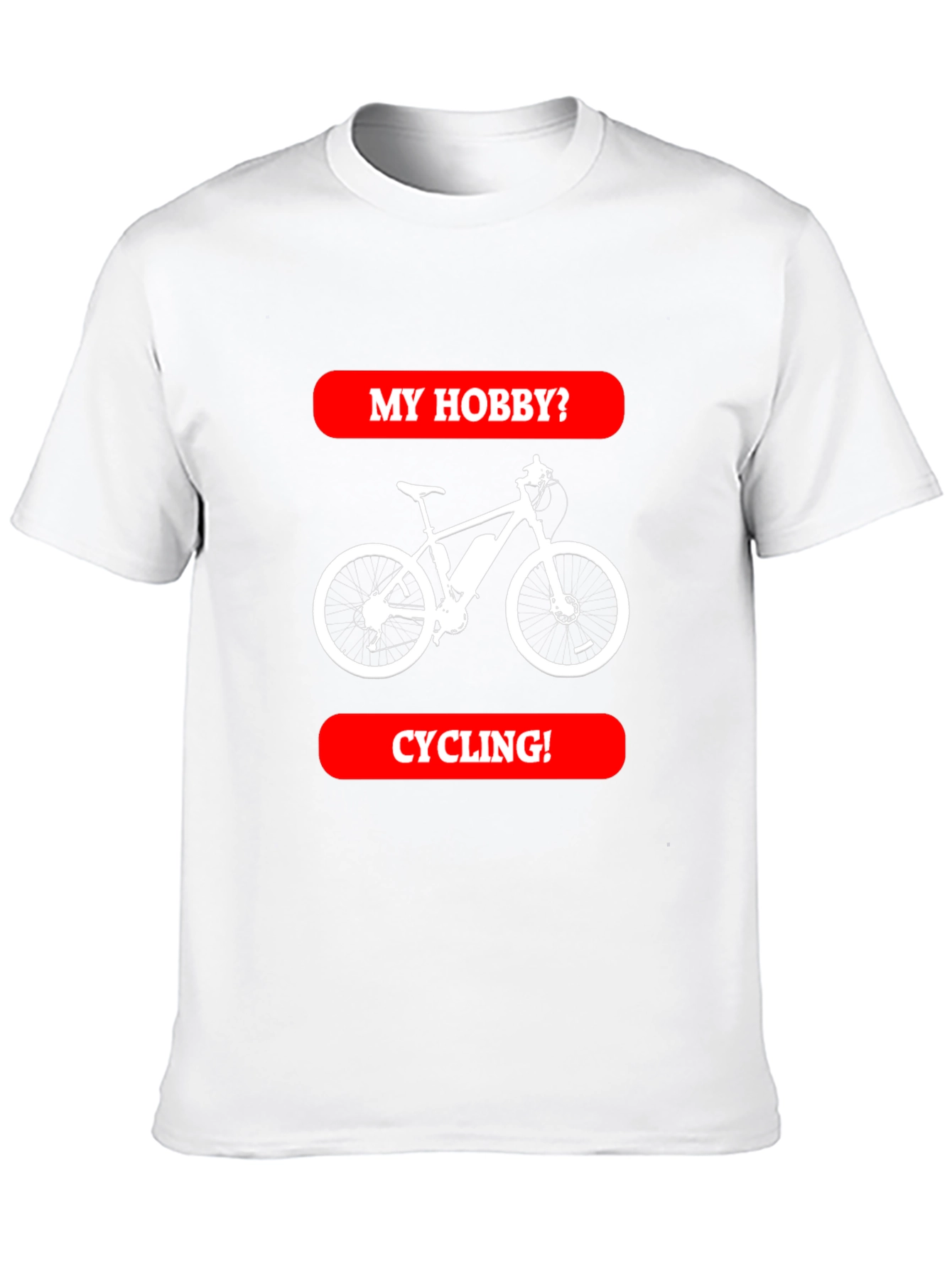 Cycling Hobby Tee - Black Graphic T-Shirt