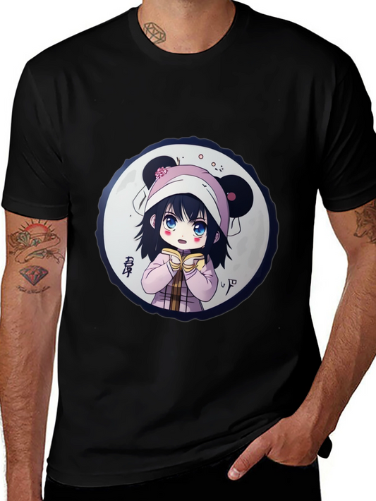 Anime Girl Graphic Tee - Unique Design