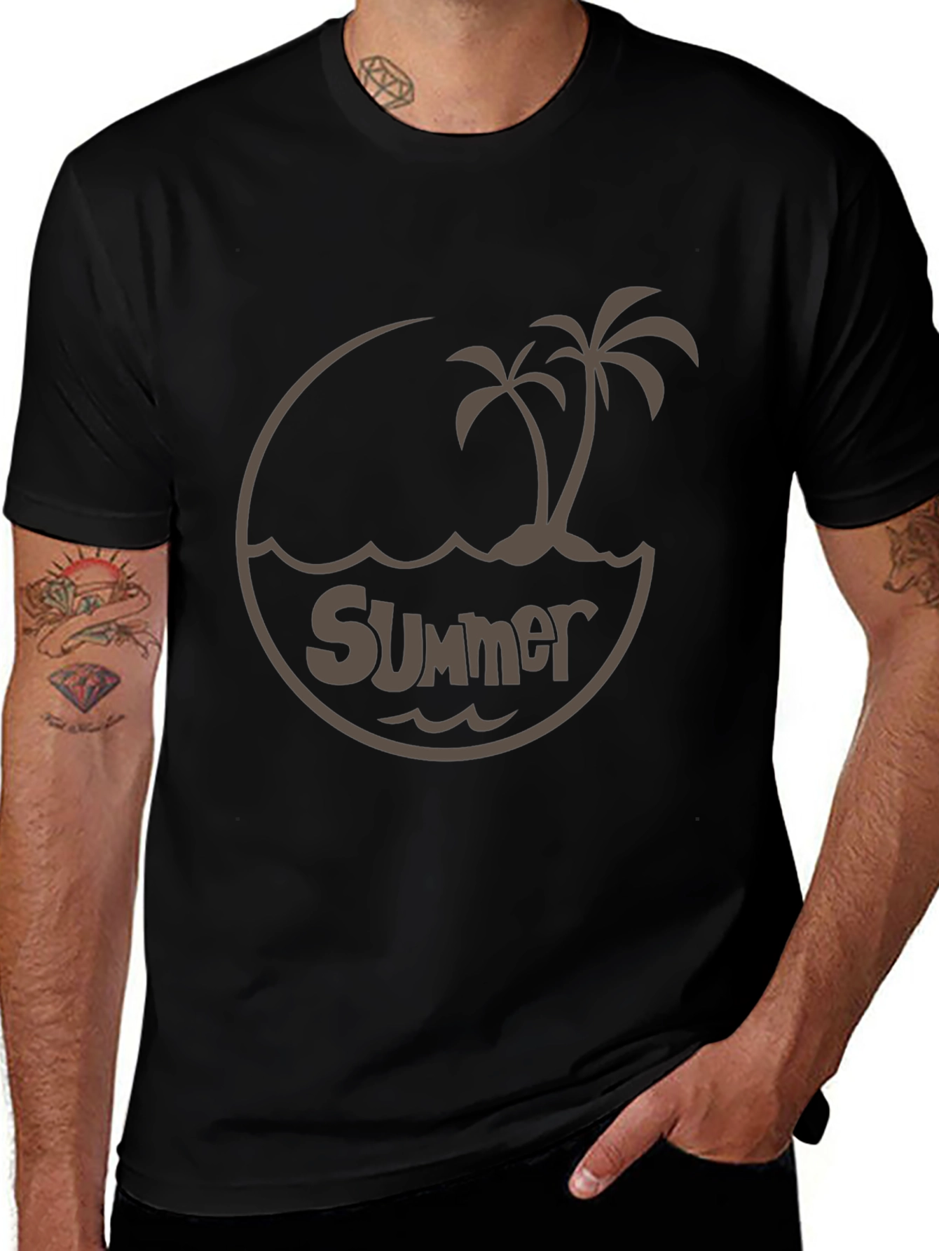 Summer Vibes Tee - Island Palm Design