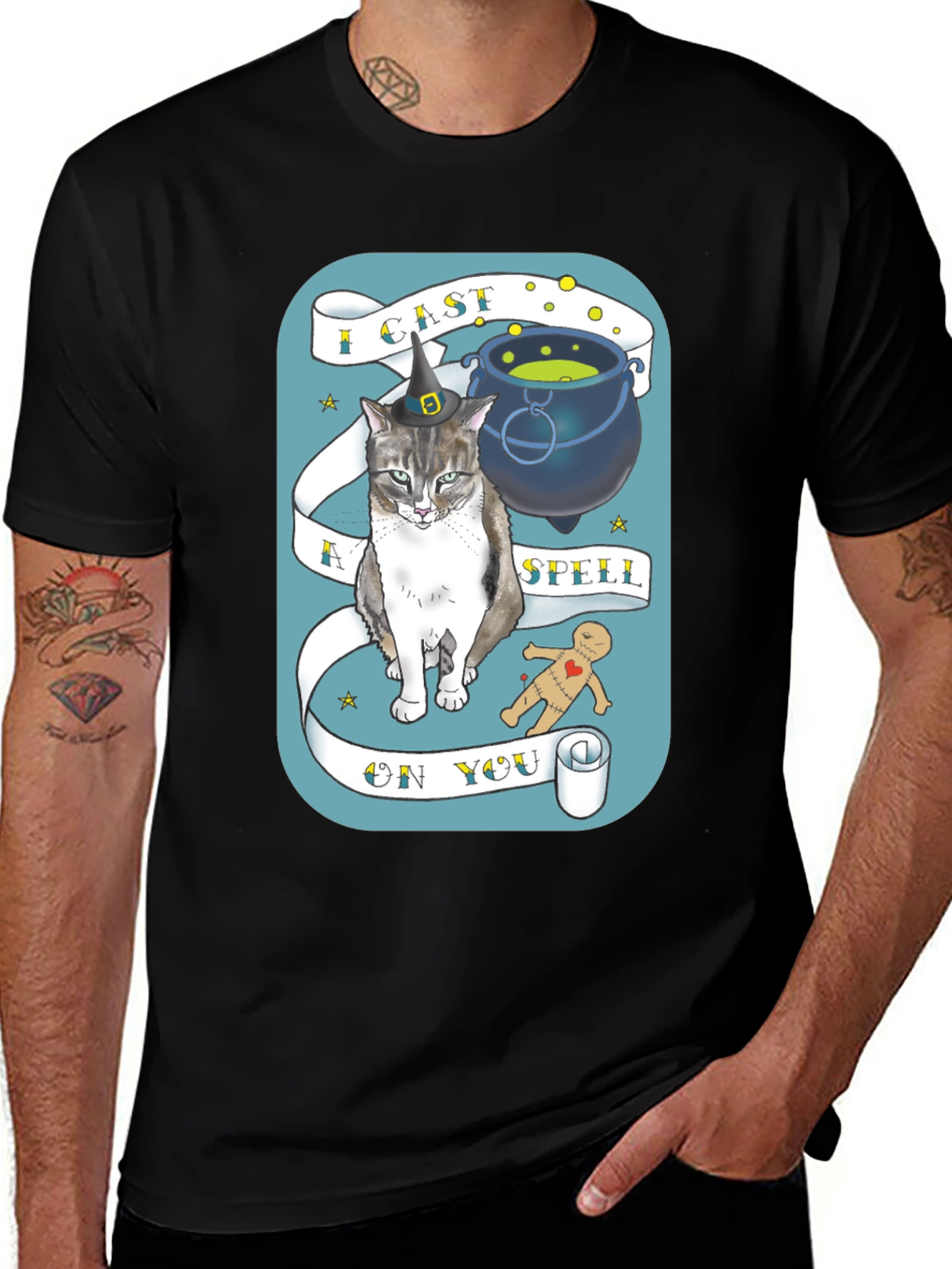 I Cast a Spell On You Cat Graphic T-Shirt