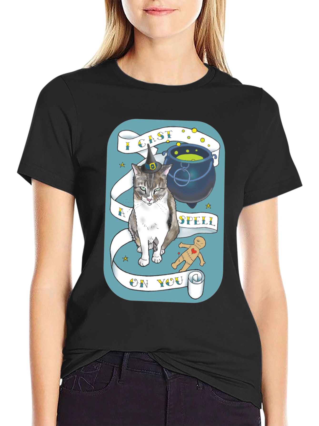 I Cast a Spell On You Cat Graphic T-Shirt