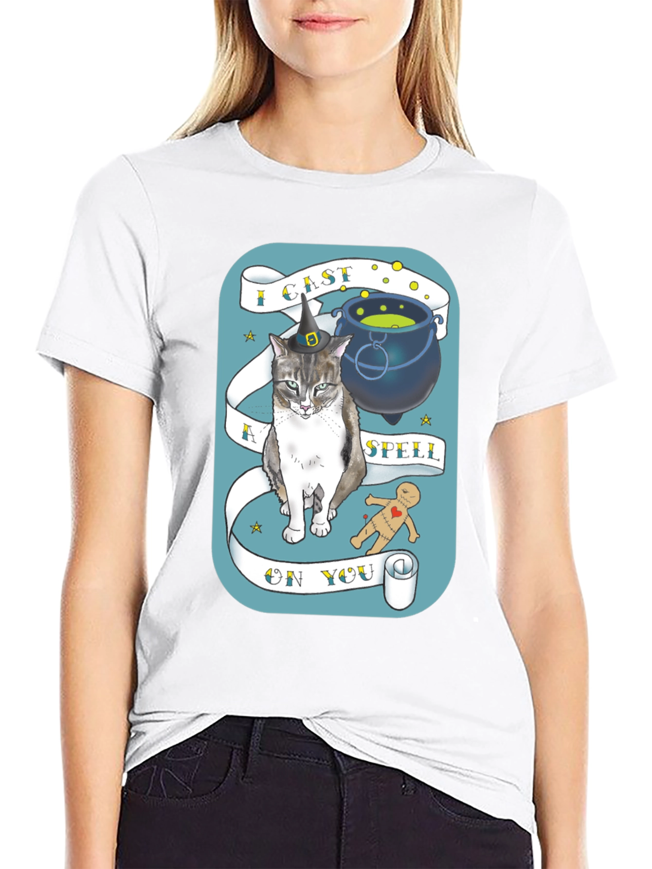I Cast a Spell On You Cat Graphic T-Shirt