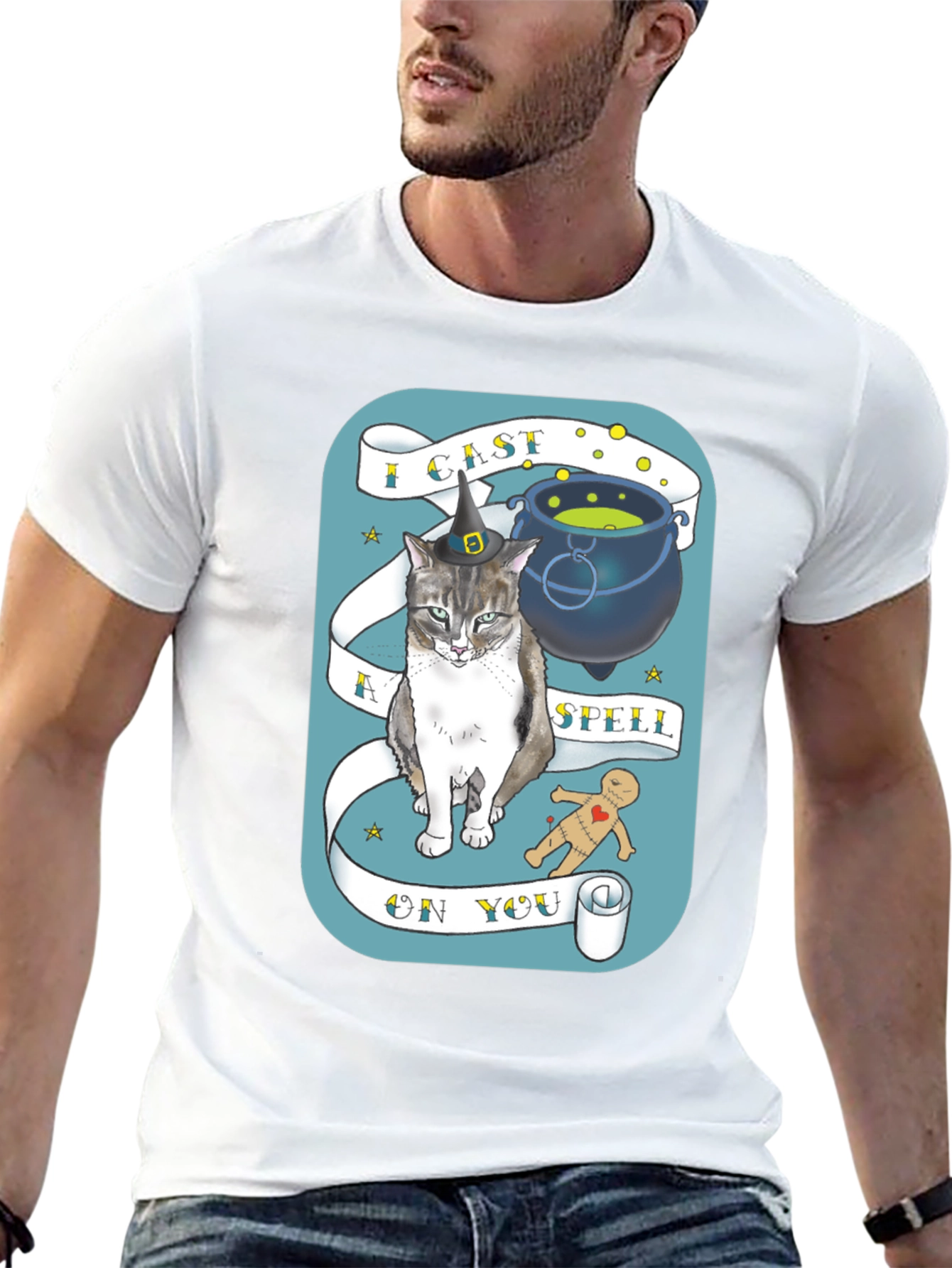 I Cast a Spell On You Cat Graphic T-Shirt
