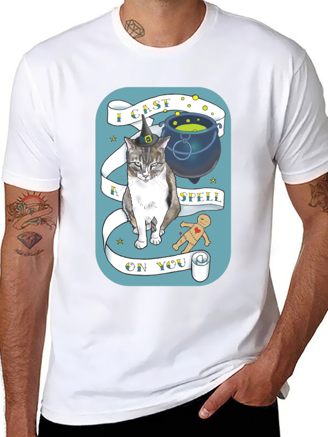 I Cast a Spell On You Cat Graphic T-Shirt