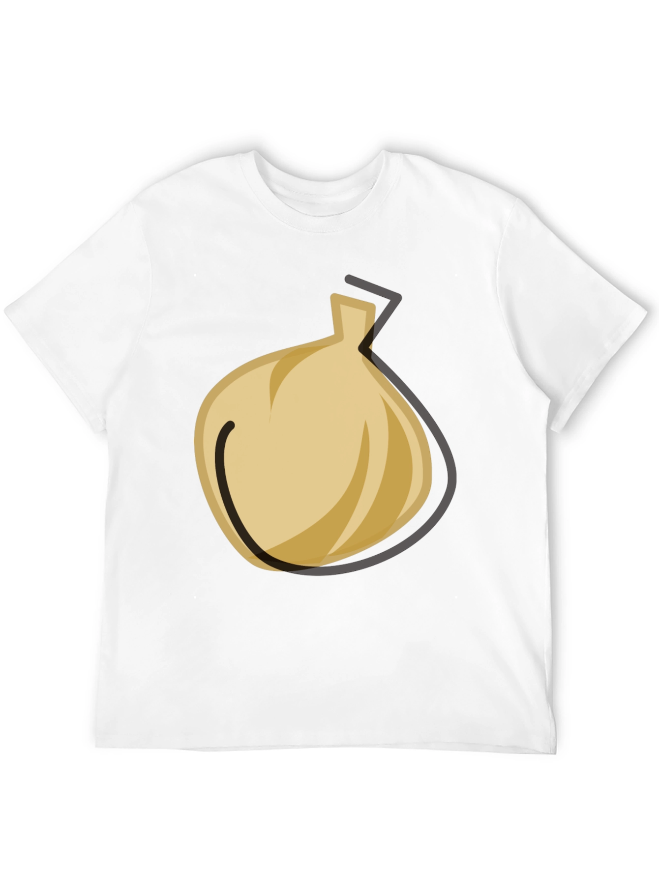 Cartoon Onion Graphic Black T-Shirt