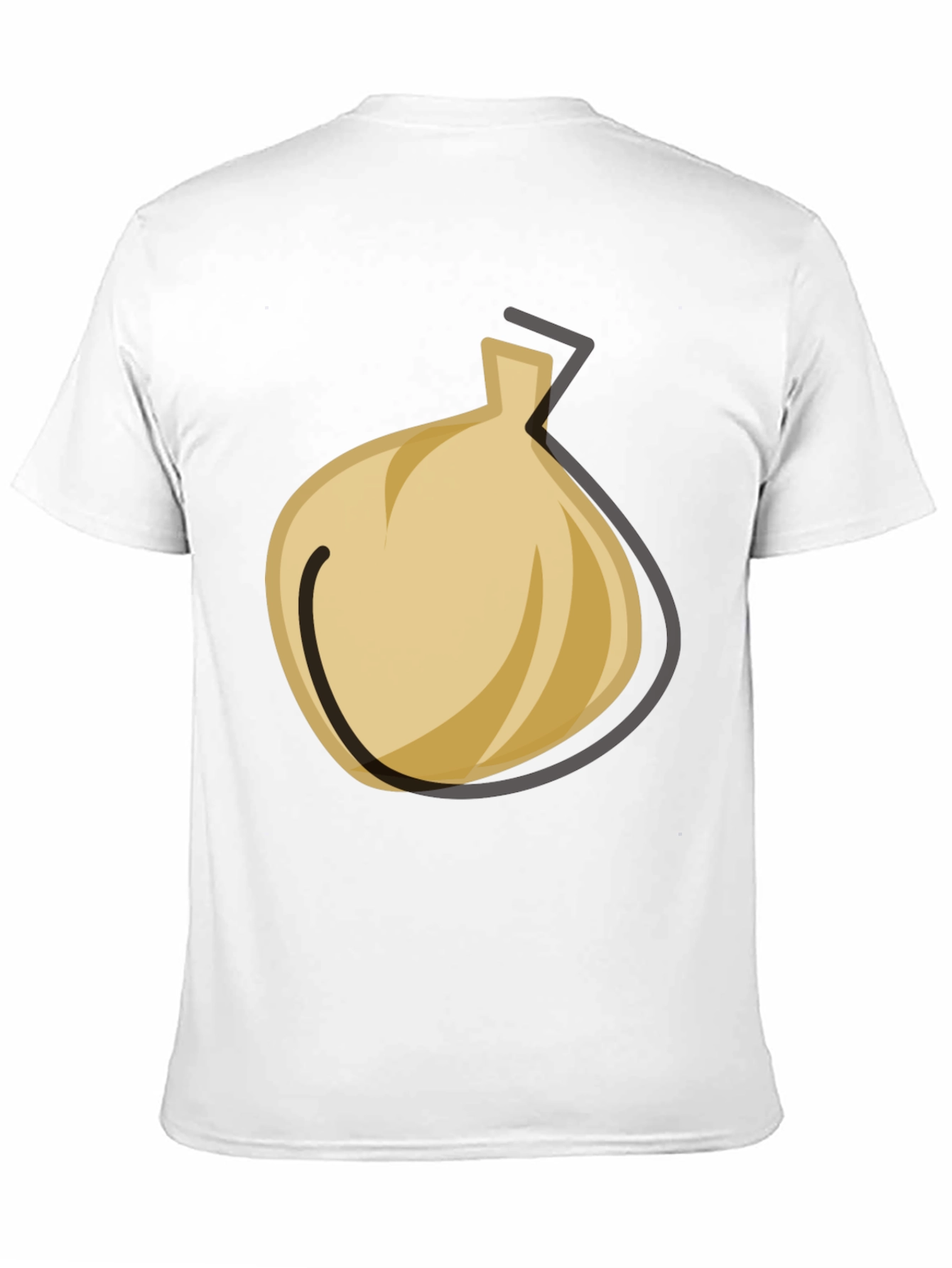 Cartoon Onion Graphic Black T-Shirt